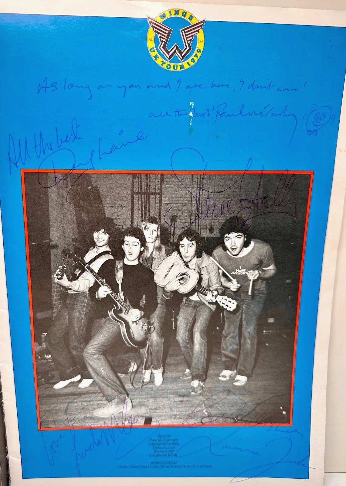1979 Paul McCartney Wings Wembley Concert Program Signed By 5 Linda Denny Laine, изображение 2