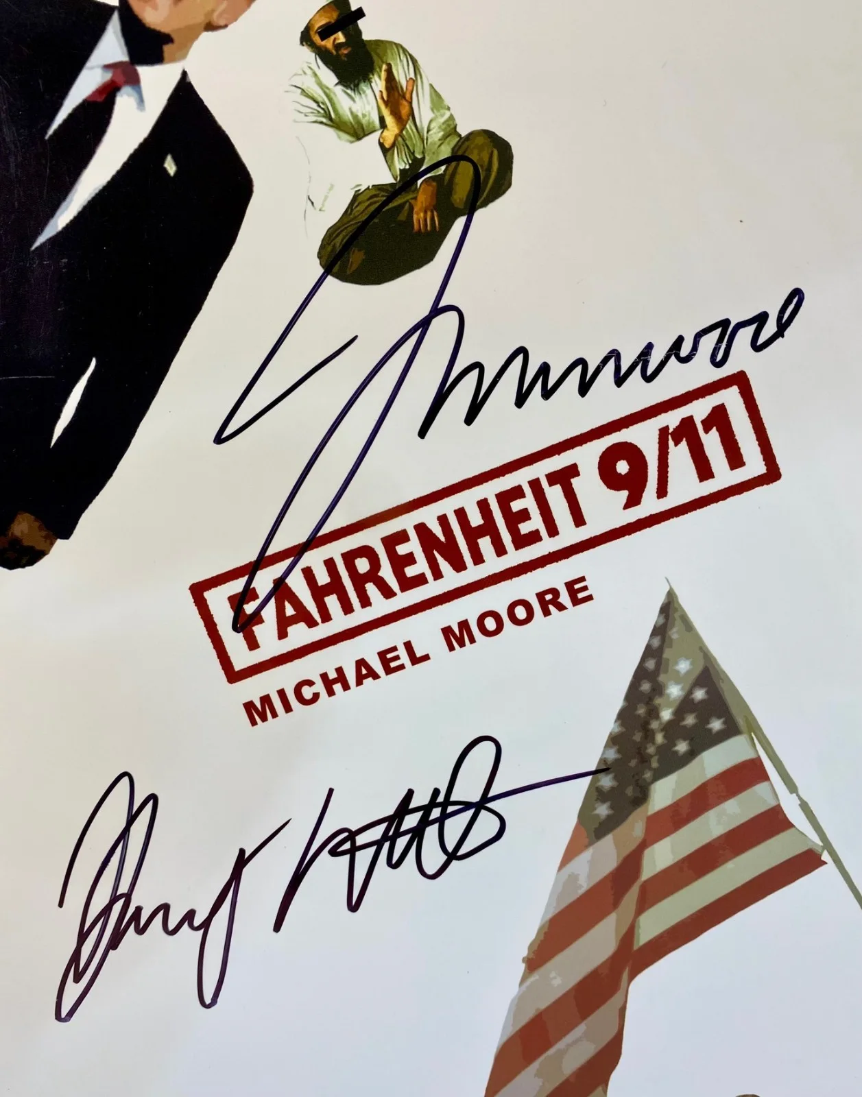 Cast — Farenheit 9/11 Japanese Movie Program Cast Signed Harvey Weinstein Michael Moore, image 2