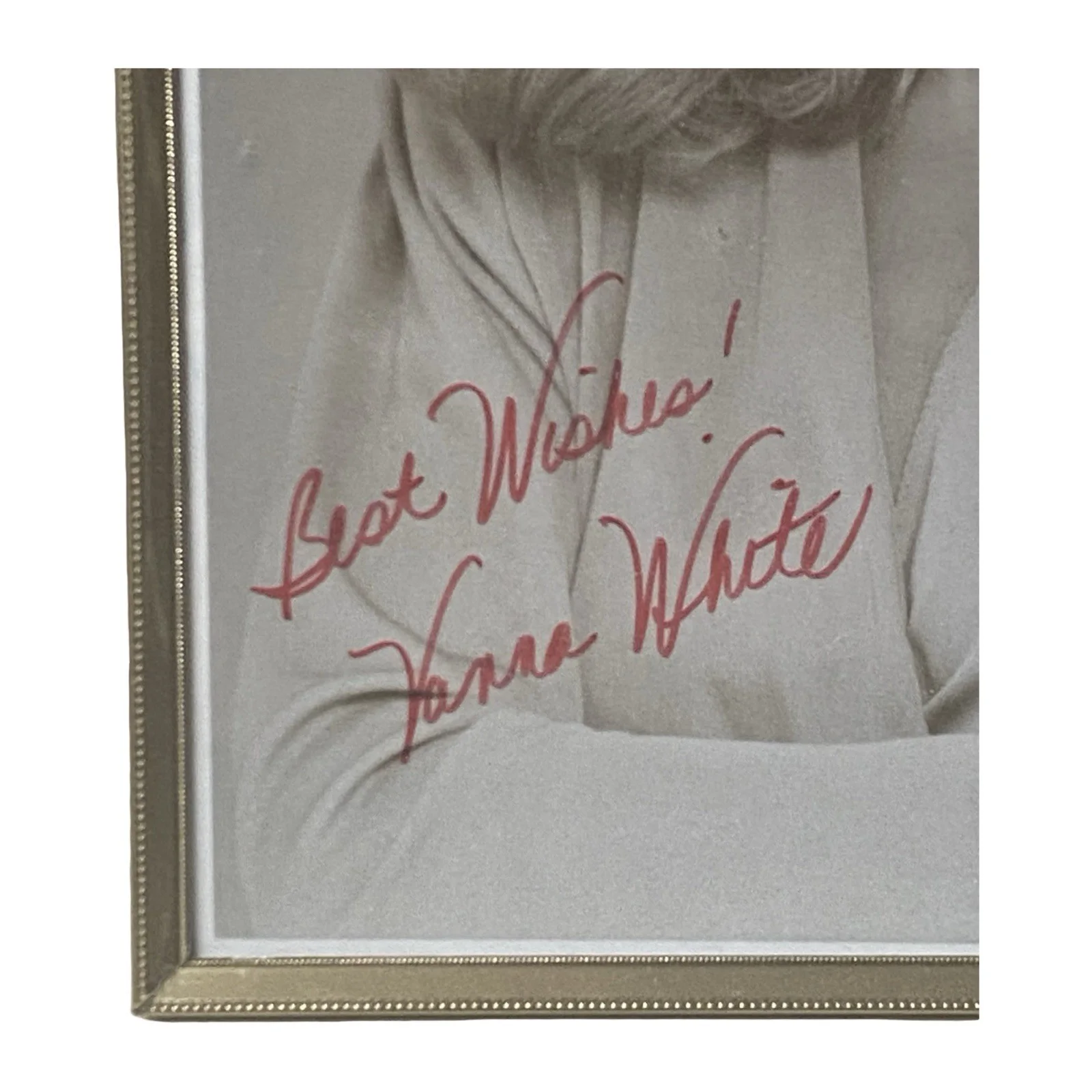Vintage Vanna White Autographed Photo 8x10 Framed, изображение 2