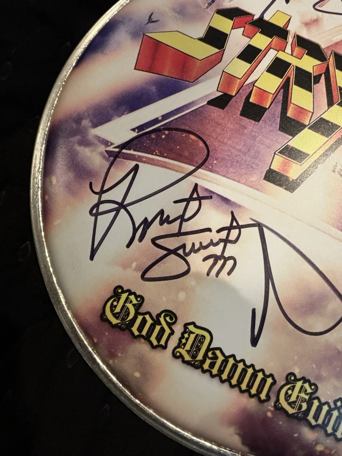 Stryper Signed / Autographed Drumhead & Poster, image 3