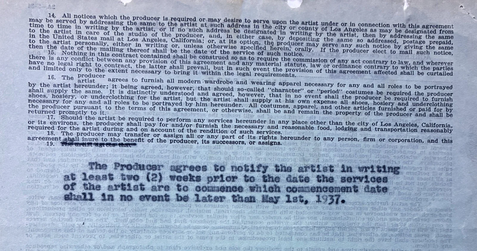 Leo Gorcey — Leo Gorcey Signed First Movie Contract Samuel Goldwyn 1937 (Dead End Kids), изображение 4