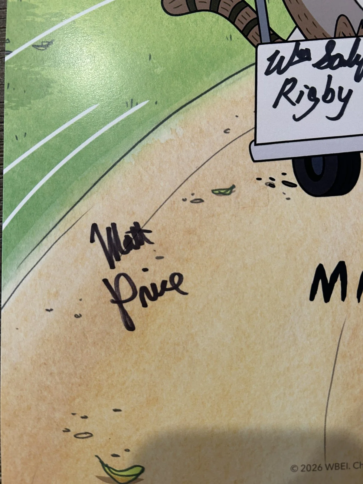 J.G. Quintel Sean Szeles William Salyers Sam Marin Matt Price — The Regular Show 5X SIGNED and Sketched Wondercon 2026 Lost Tapes Poster Rare!, image 5