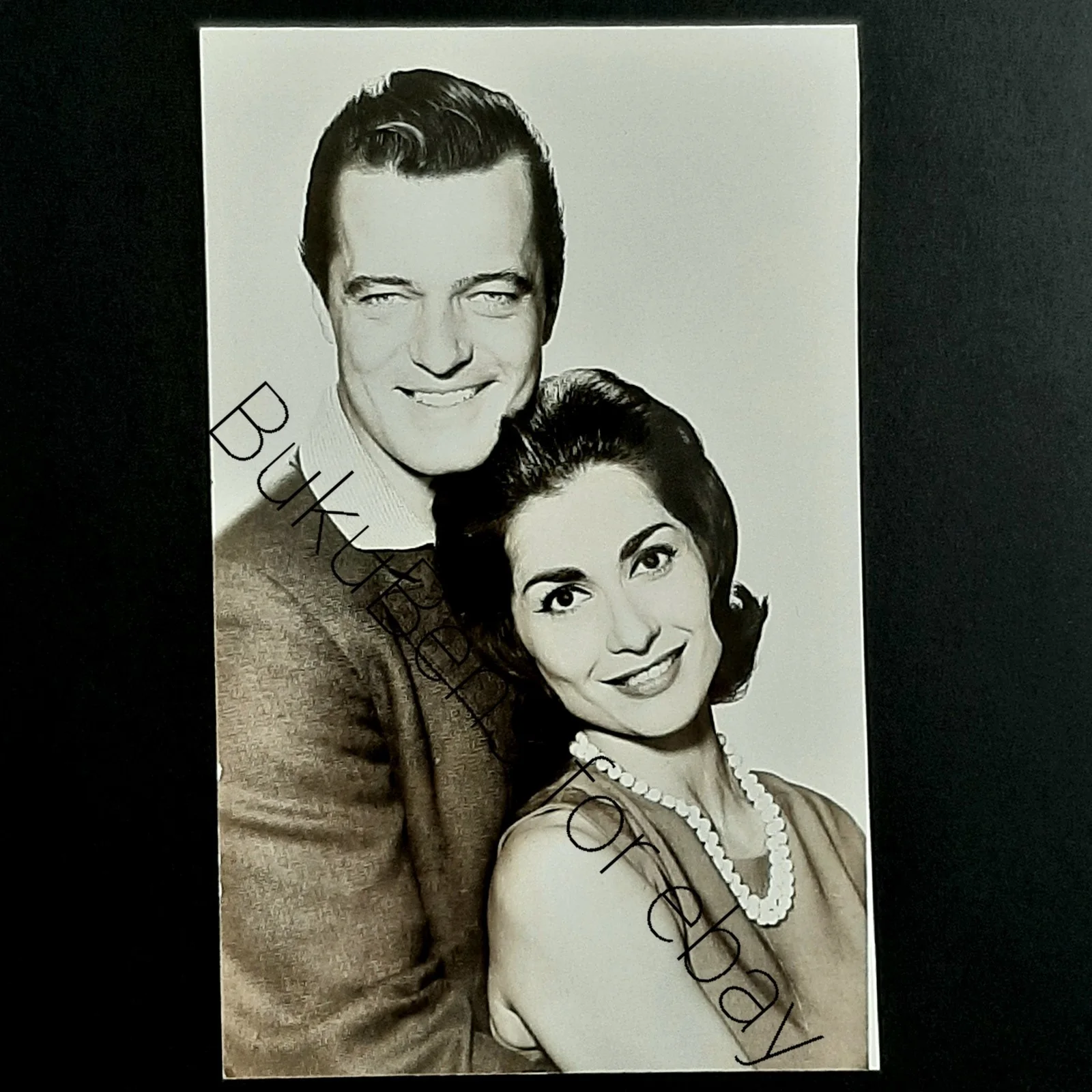 VTG RPPC Postcard Robert Goulet & Carol Lawrence Hand Signed on Back Autograph, изображение 2