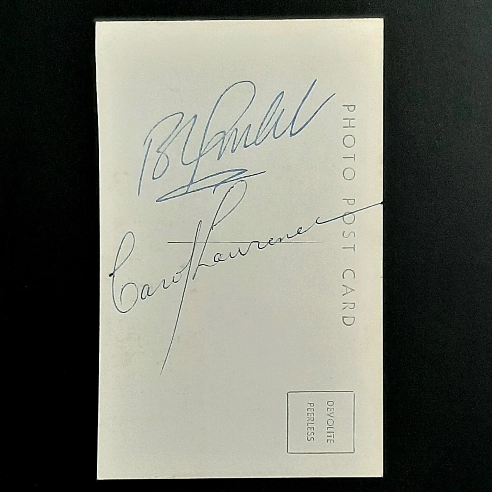 VTG RPPC Postcard Robert Goulet & Carol Lawrence Hand Signed on Back Autograph, изображение 3