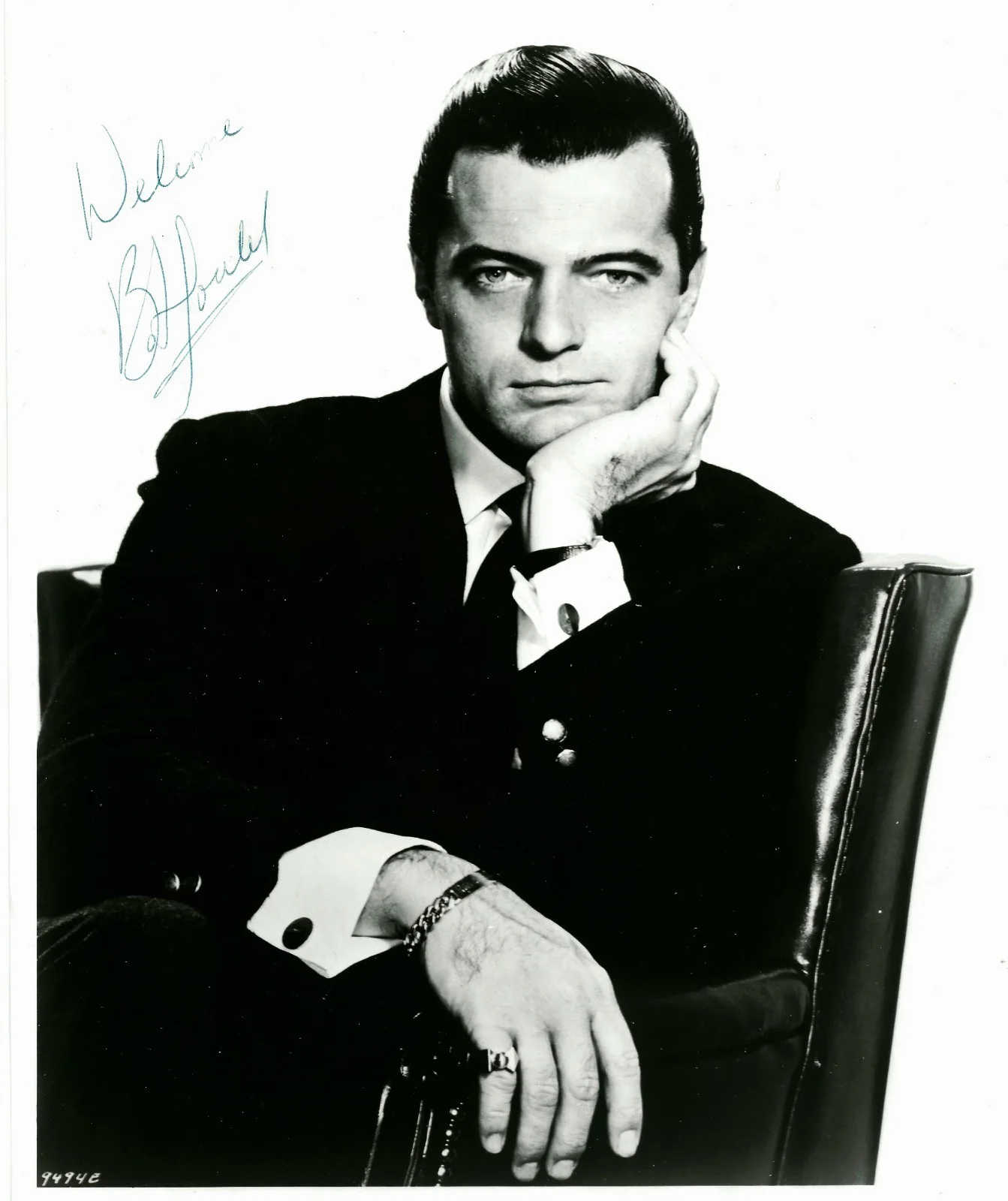 Robert Goulet — 1960's Vintage Signed Autograph Photo Singer Actor Robert Goulet B/W 8"x 10"