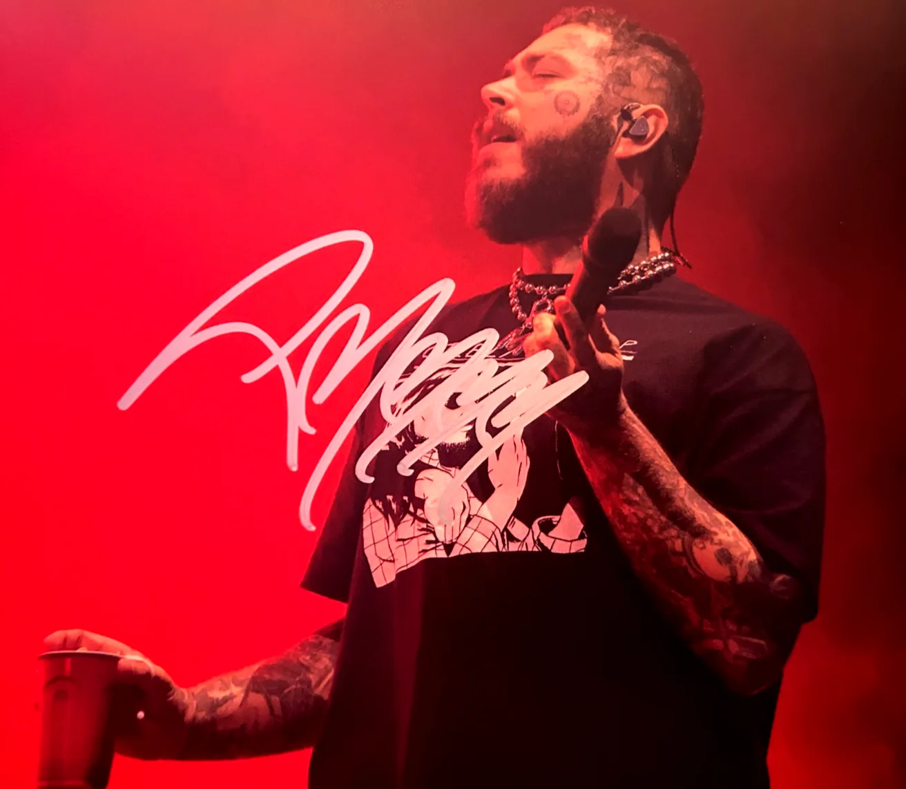 POST MALONE Hand Singed 8x10 inch Original Authentic Autograph w/COA, image 4
