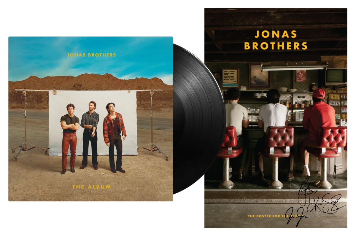 Jonas Brothers The Album w/ SIGNED AUTOGRAPHED Poster Vinyl LP Nick Joe Kevin, изображение 4