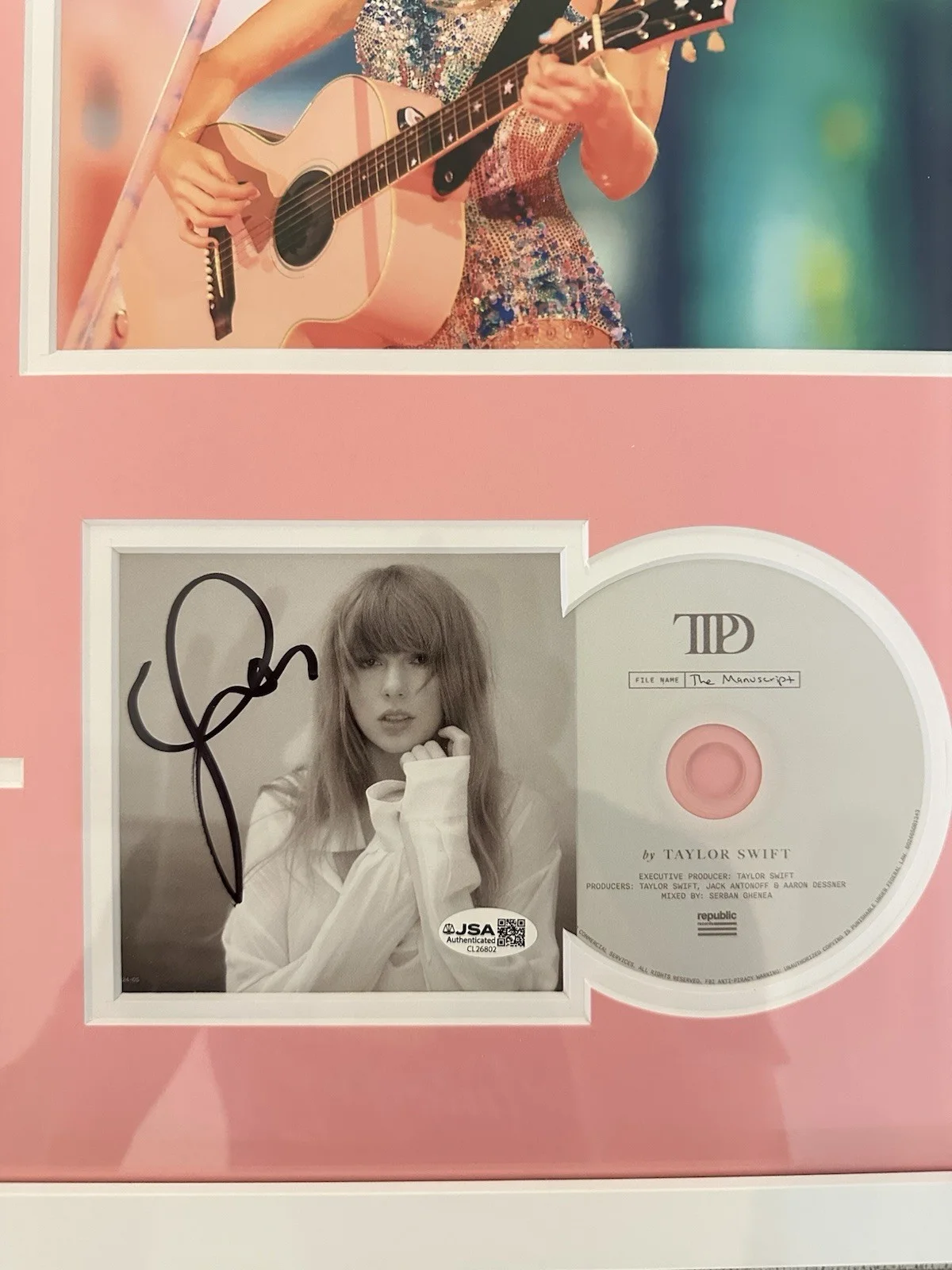 Taylor Swift — Taylor Swift Signed / Autographed CD Insert Framed with 8x10 Photo, image 2