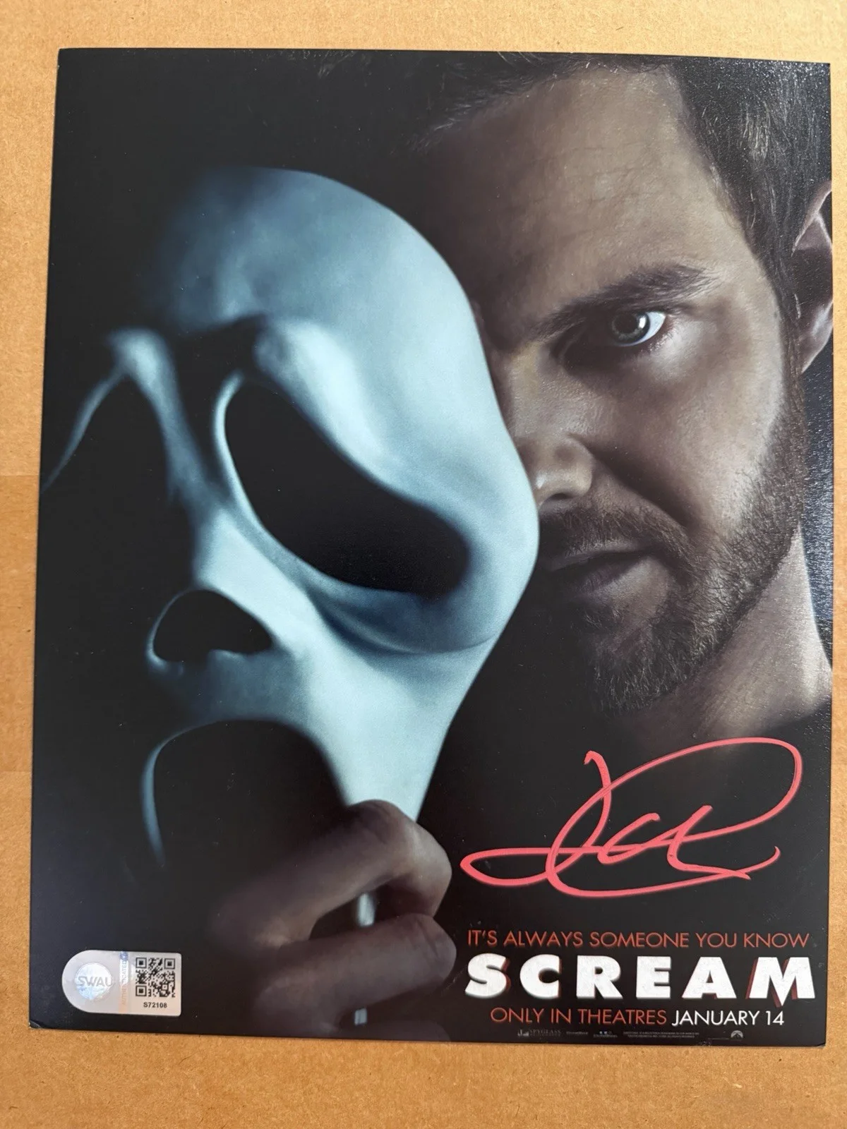 Jack Quaid Signed Scream Ghostface 8x10 The Boys Autograph Exact Proof SWAU COA, изображение 3