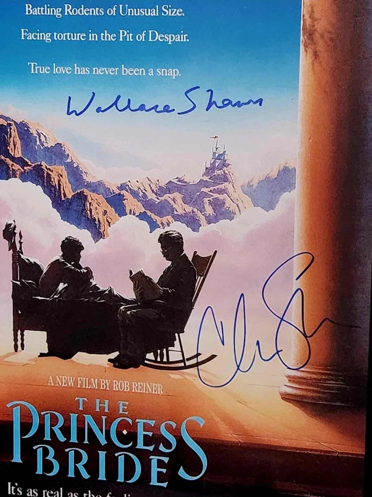 Chris Sarandon, Wallace Shawn — Signed 11x17 CHRIS SARANDON & WALLACE SHAWN Princess Bride Autograph OCCM COA, image 2