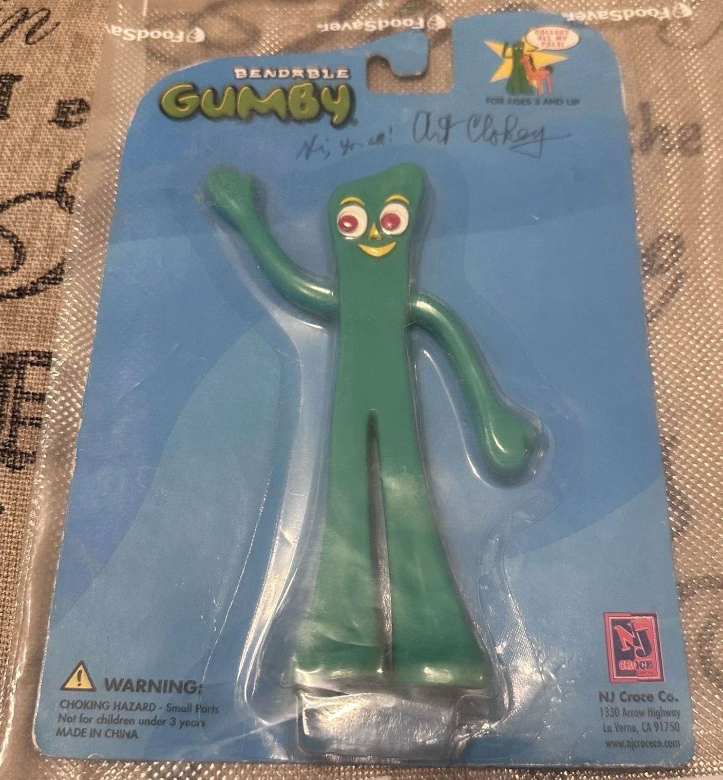 Art Clokey — Art Clokey "Gumby" Creator Signed Bendable 6" Gumby Figurine