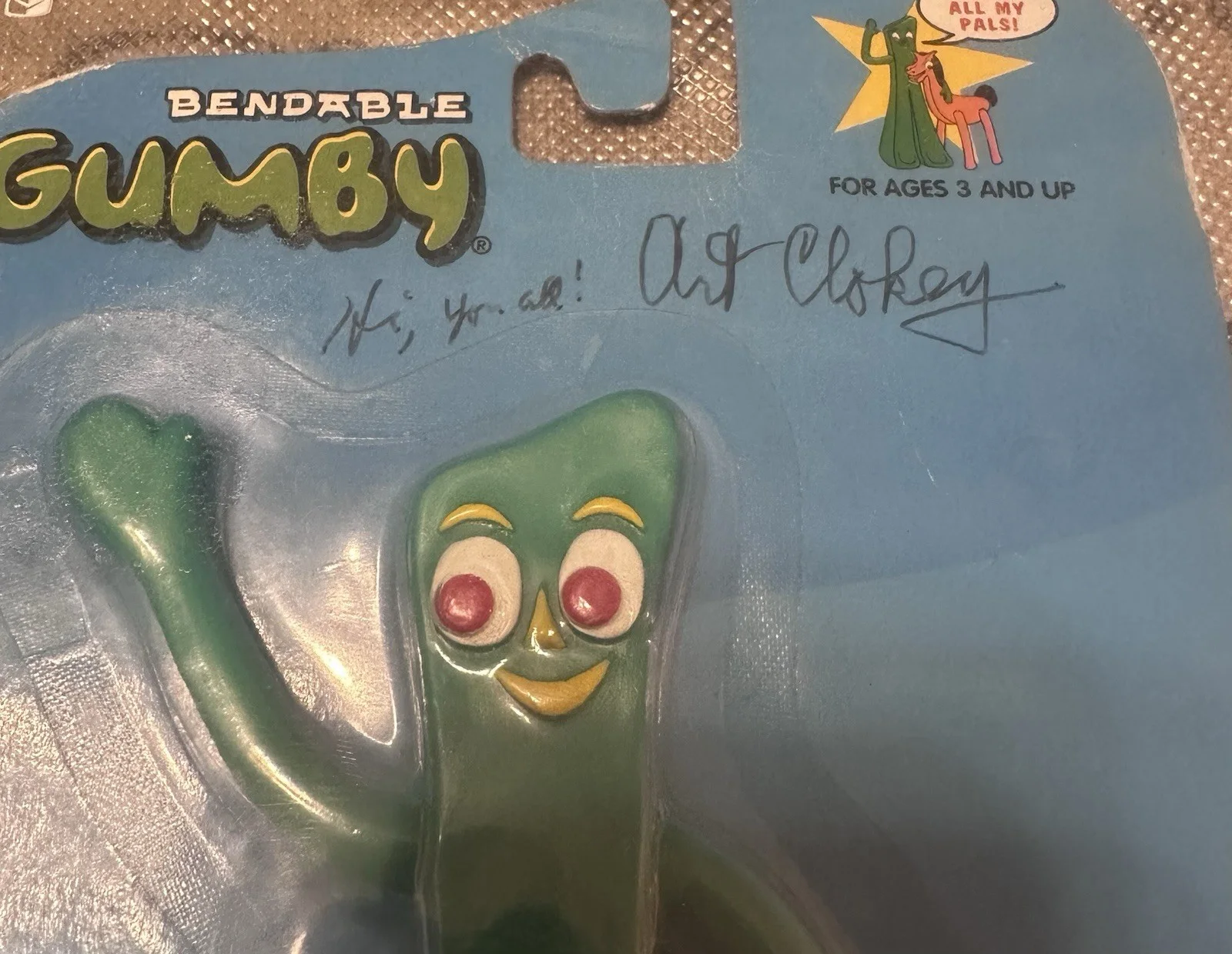 Art Clokey — Art Clokey "Gumby" Creator Signed Bendable 6" Gumby Figurine, image 3