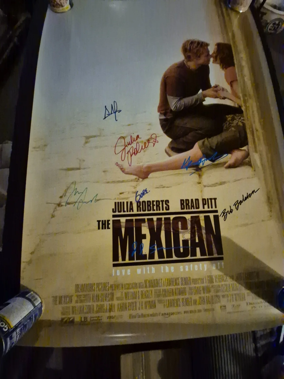 THE CAST — THE MEXICAN MOVIE POSTER SIGNED -2000-2 SIDED ekim, image 3