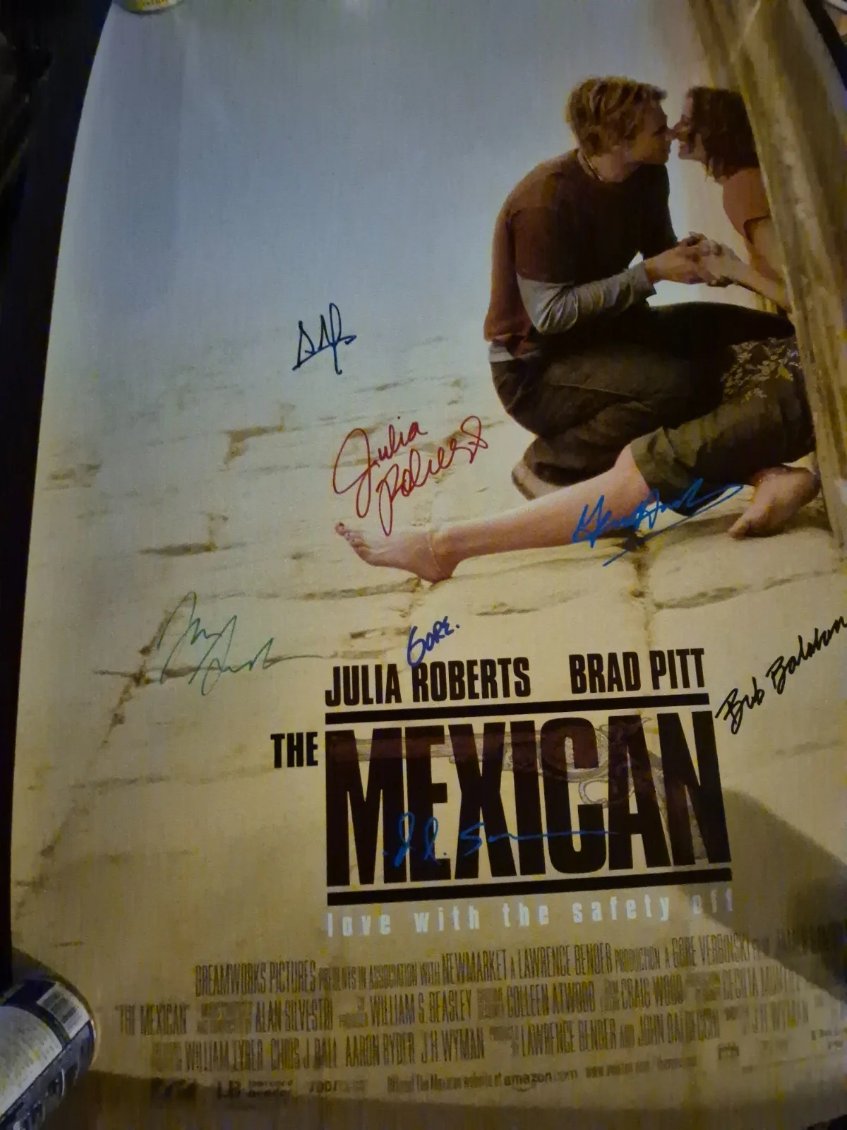 THE CAST — THE MEXICAN MOVIE POSTER SIGNED -2000-2 SIDED ekim, image 5