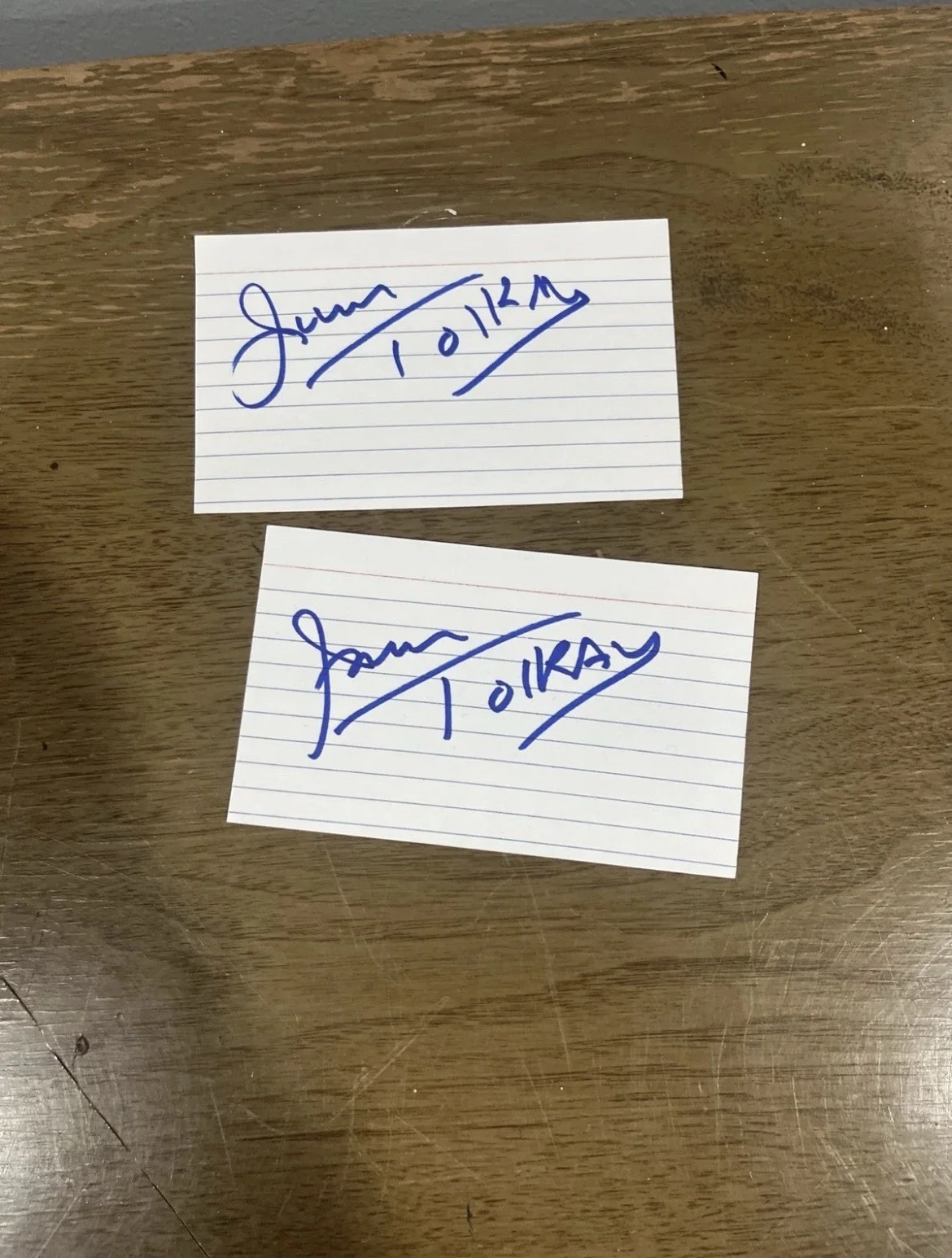 James Tolkan — James Tolkan Autographed Signed Card Back to the Future Top Gun