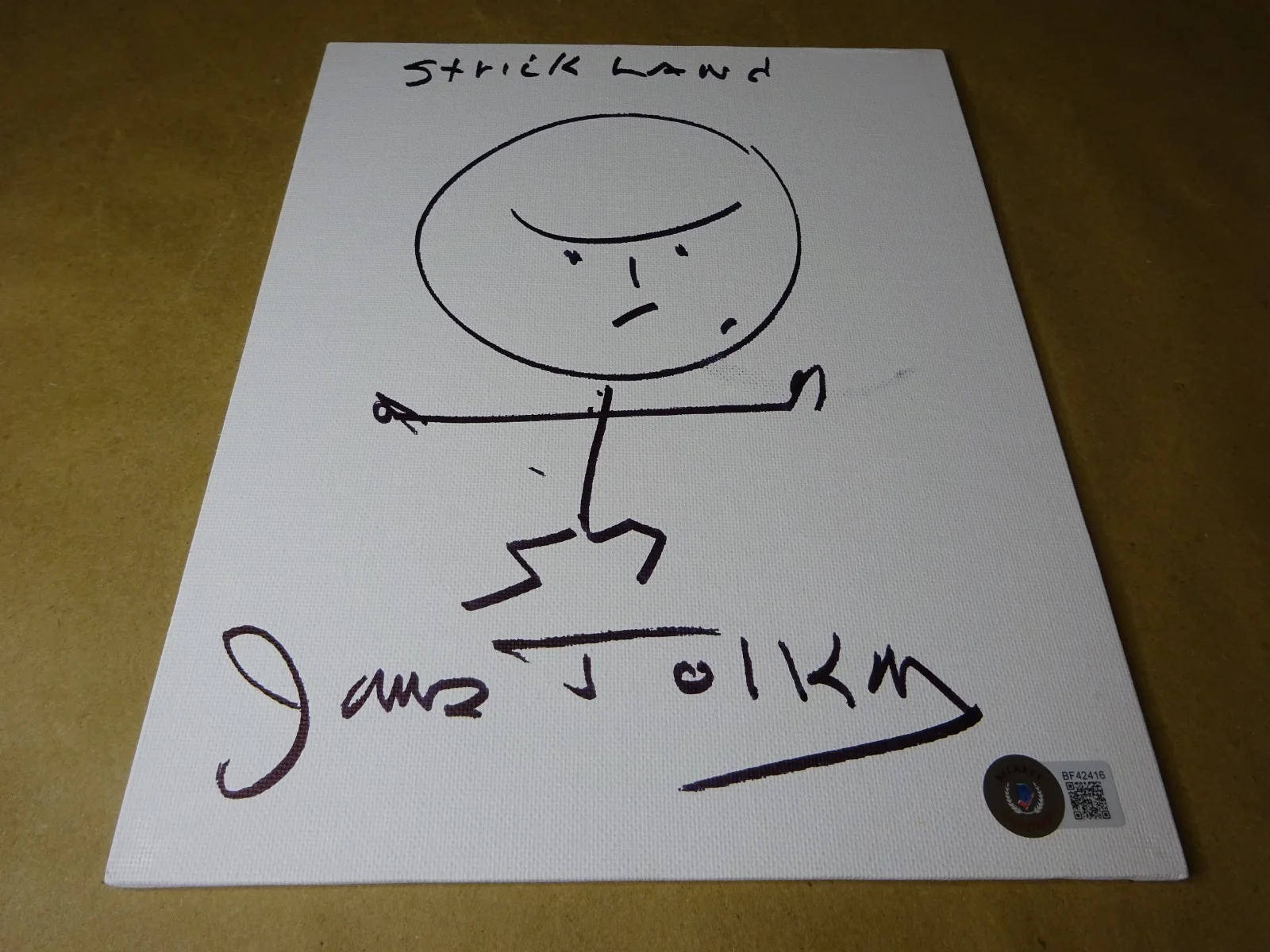 James Tolkan — Signed James Tolkan Autographed Back To The Future 8"x10" Sketch Board BAS COA, изображение 2