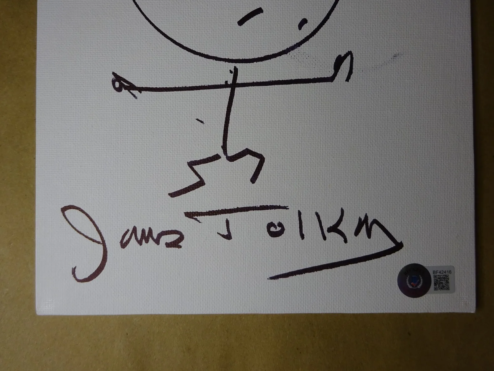 James Tolkan — Signed James Tolkan Autographed Back To The Future 8"x10" Sketch Board BAS COA, изображение 3