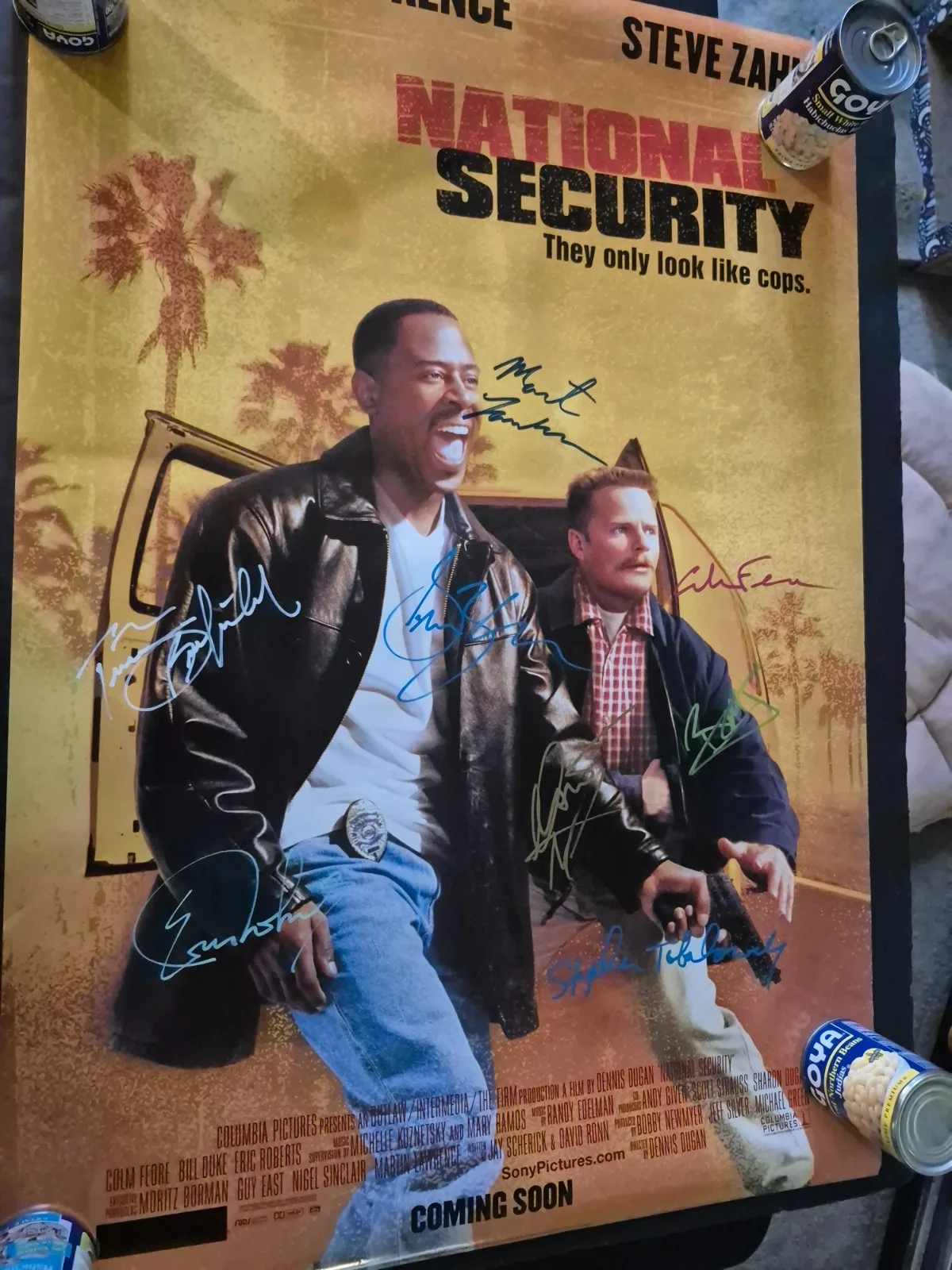 SEE BELOW — NATIONAL SECURITY -CAST SIGNED MOVIE POSTER-w/COA -1986-2 SIDED ekim, image 2