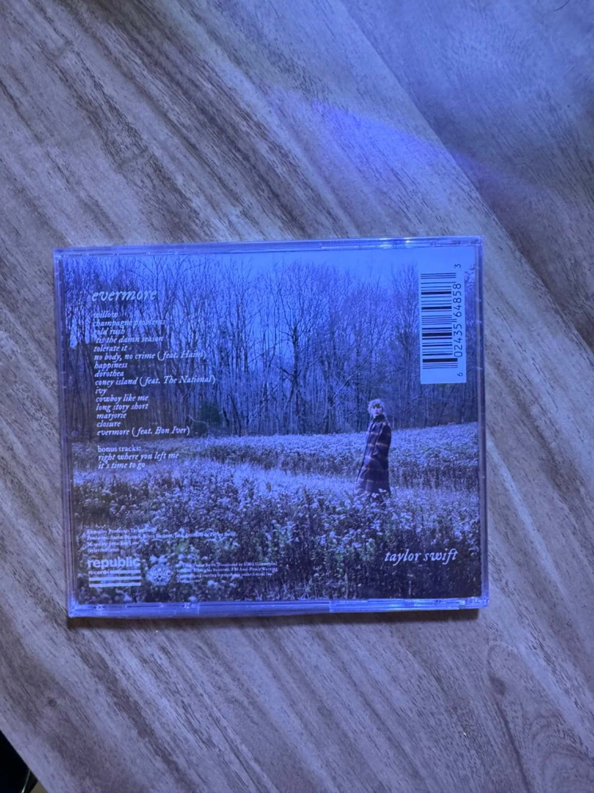 Taylor Swift Evermore CD Signed RARE Autograph Authentic Sealed Hand Signed, image 2