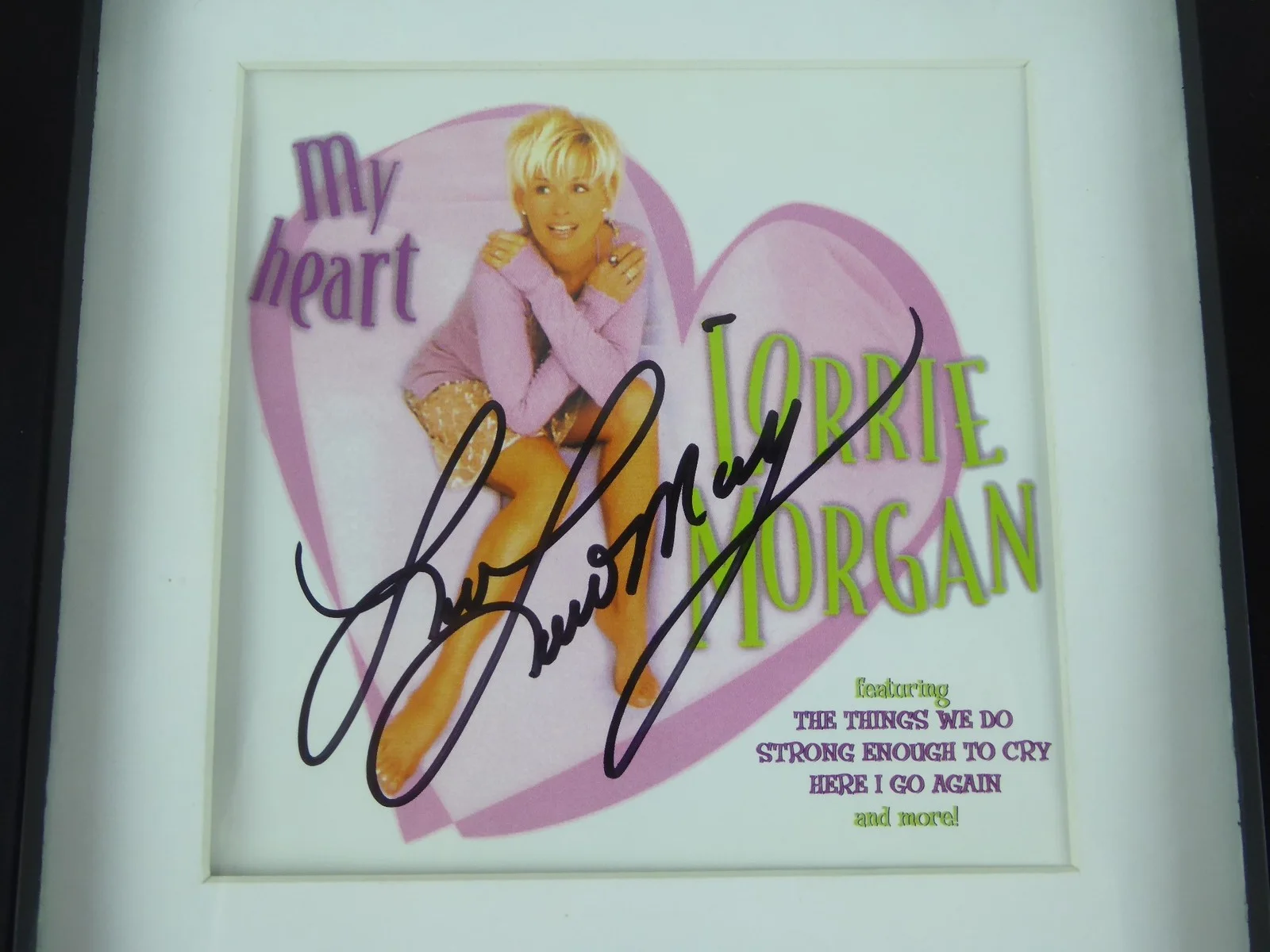 Lorrie Morgan Signed Autographed My Heart Framed Display Matted CD W/Cover, image 2