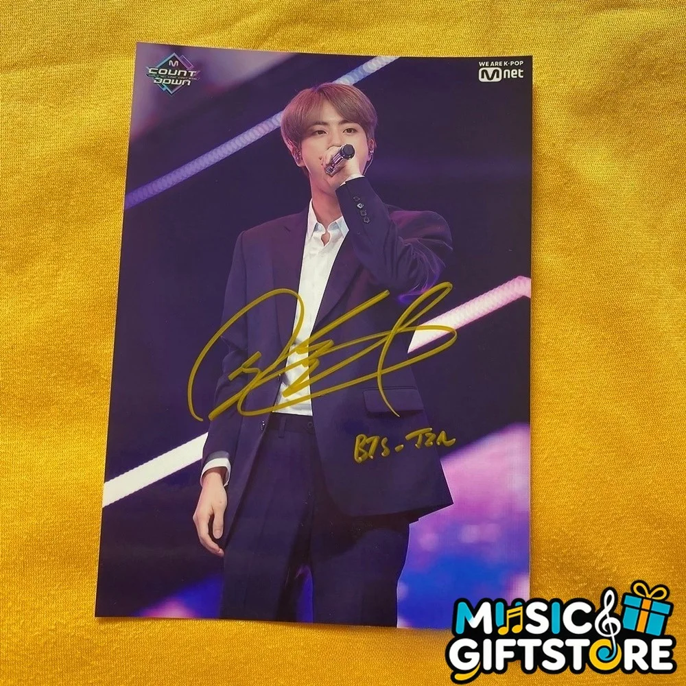 BTS JIN AUTOGRAPHED SIGNED PHOTO K-POP COLLECTIBLES 4*6 2025 #MUGS, image 3