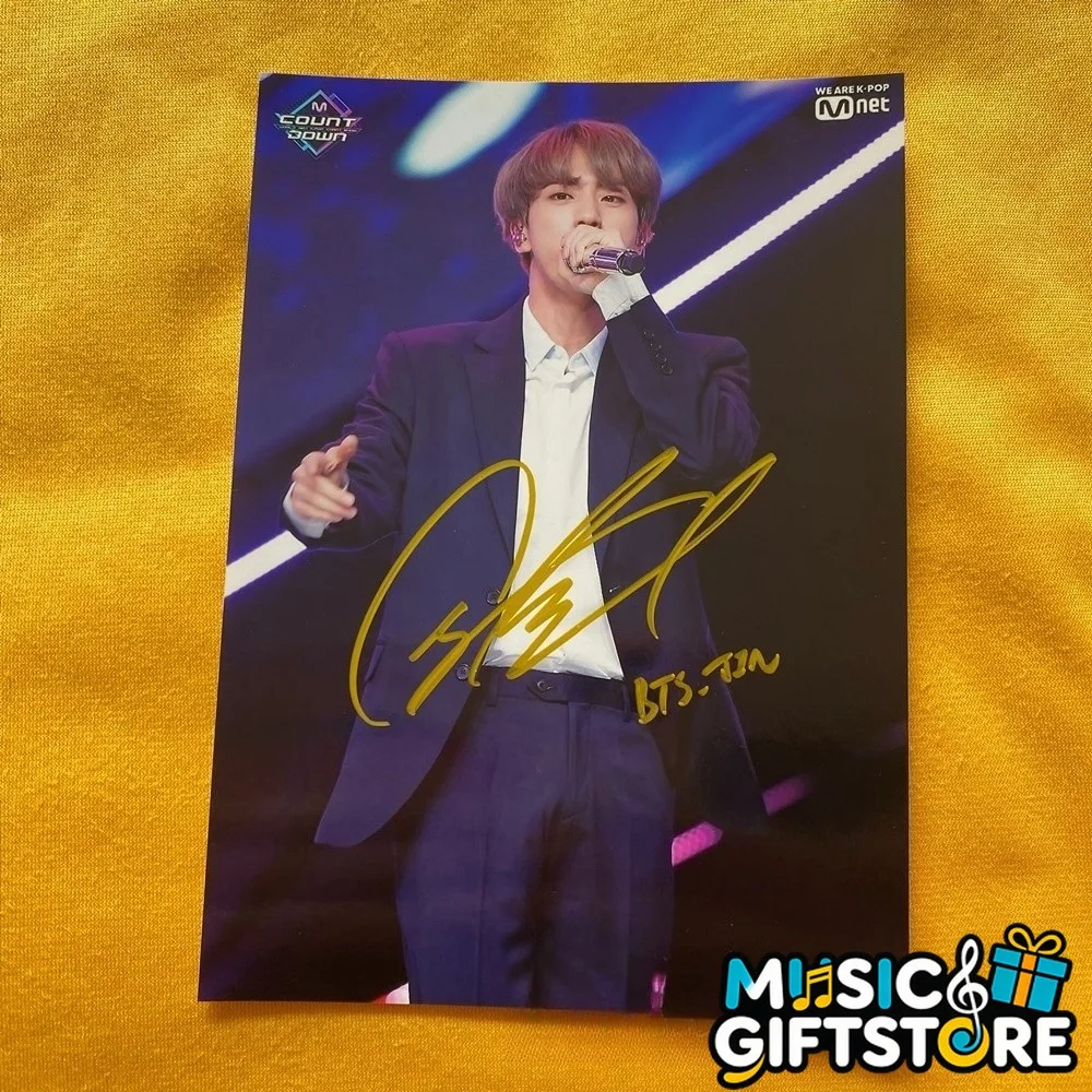 BTS JIN AUTOGRAPHED SIGNED PHOTO K-POP COLLECTIBLES 4*6 2025 #MUGS, image 4