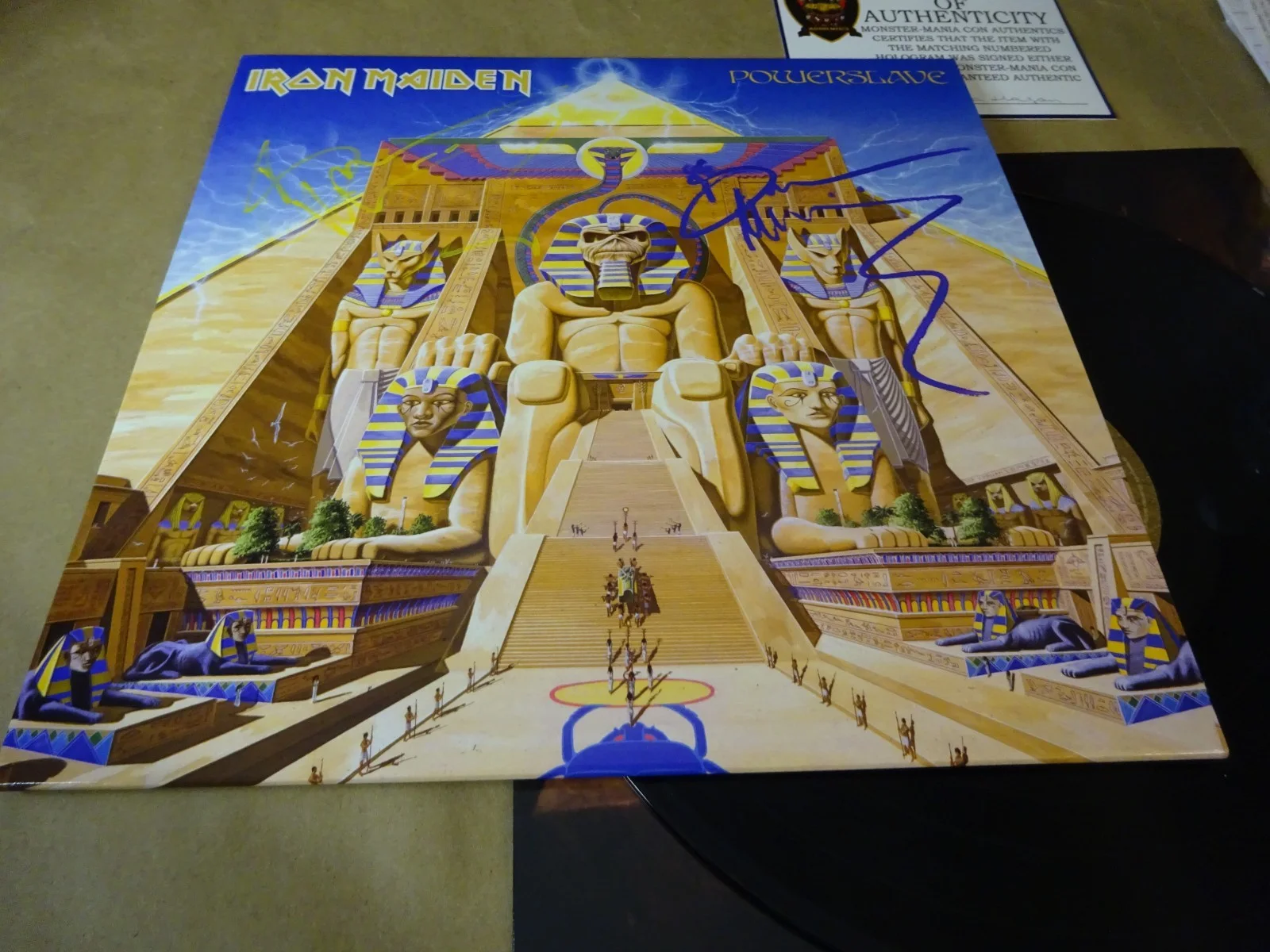 Signed Bruce Dickinson Autographed Iron Maiden Powerslave Monster Mania COA, image 3