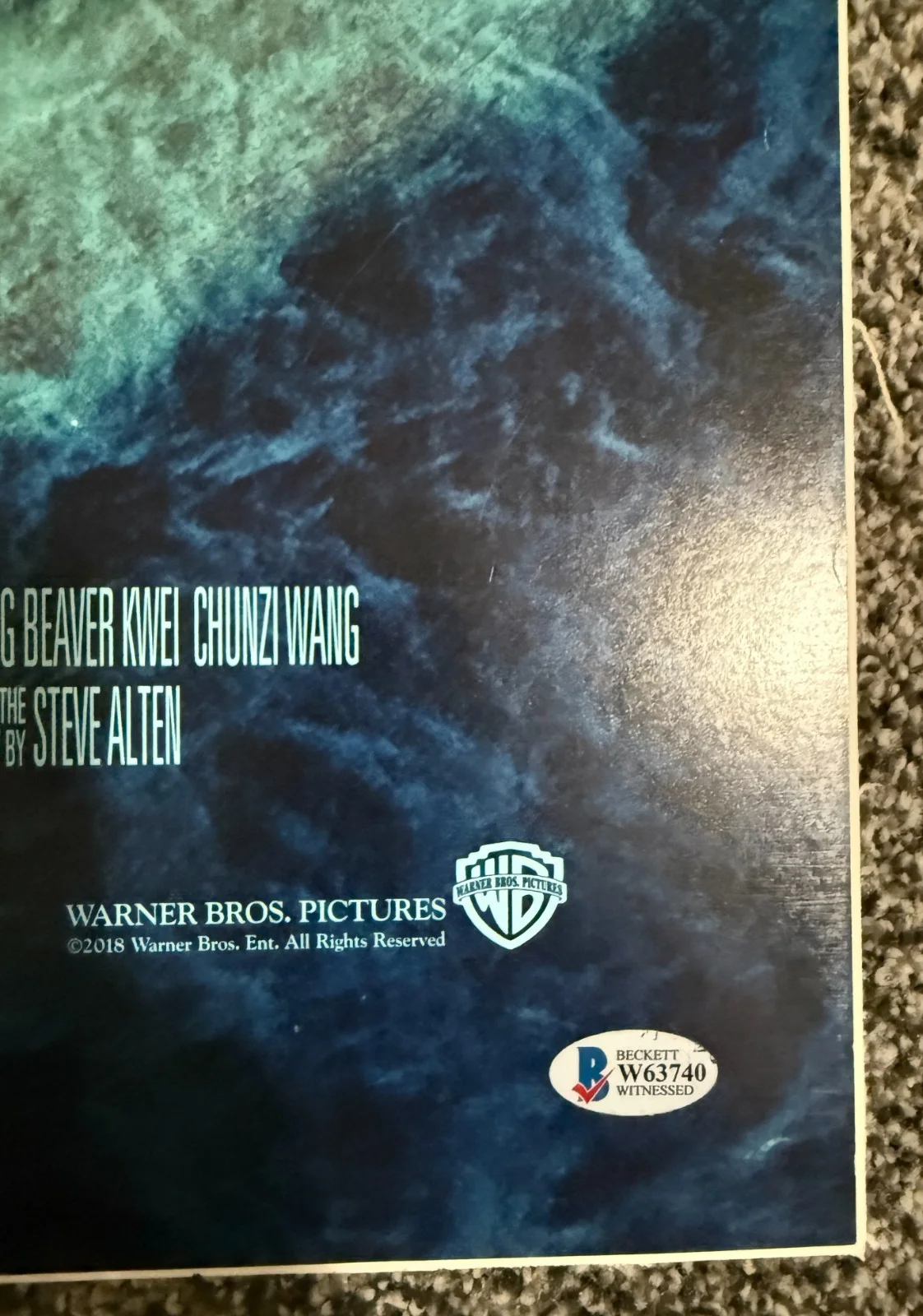 Rainn Wilson — The Meg Original Movie Poster Signed By Rainn Wilson Beckett, изображение 3