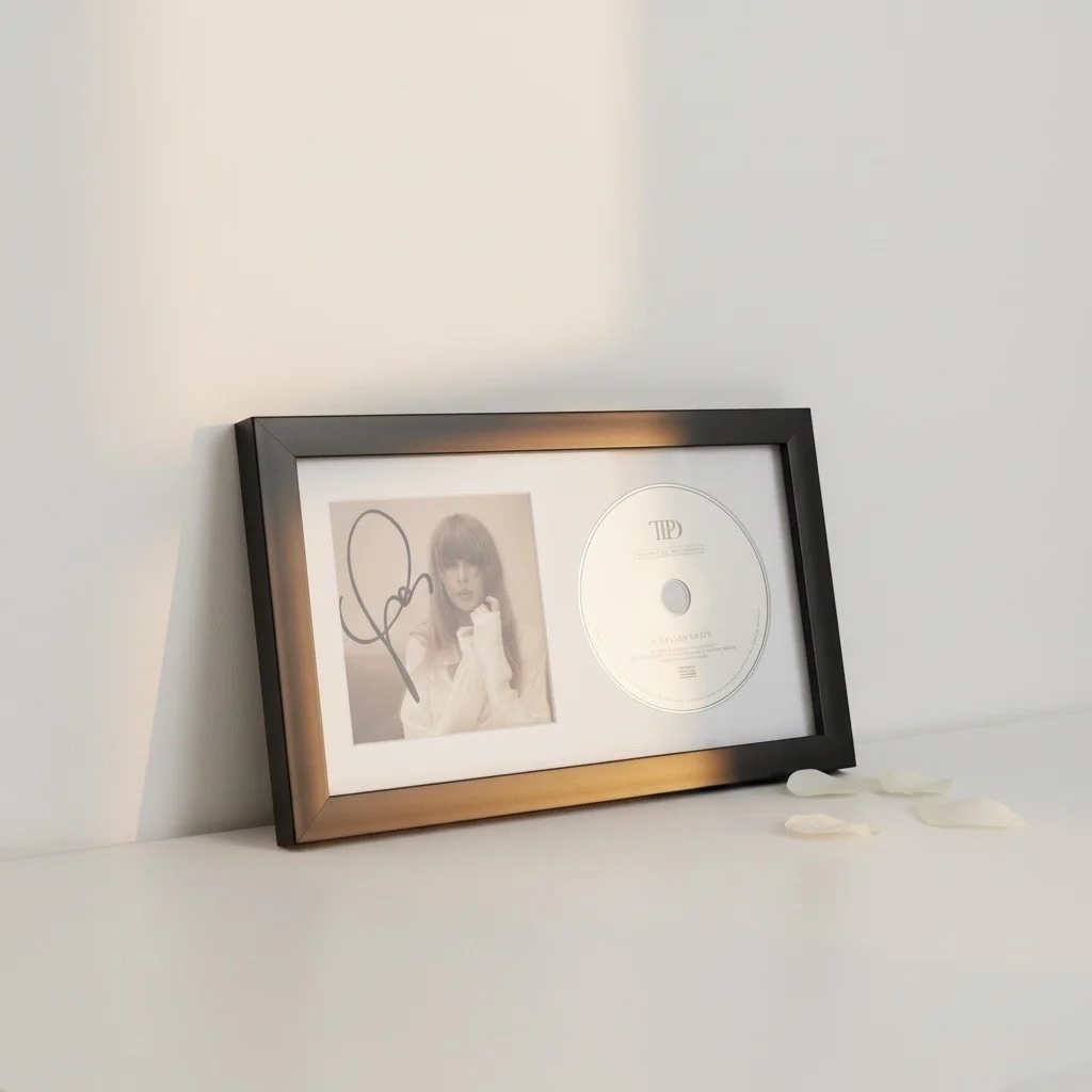 Taylor Swift SIGNED CD FRAMED TTPD The Tortured Poets Autograph Beckett auth, image 2