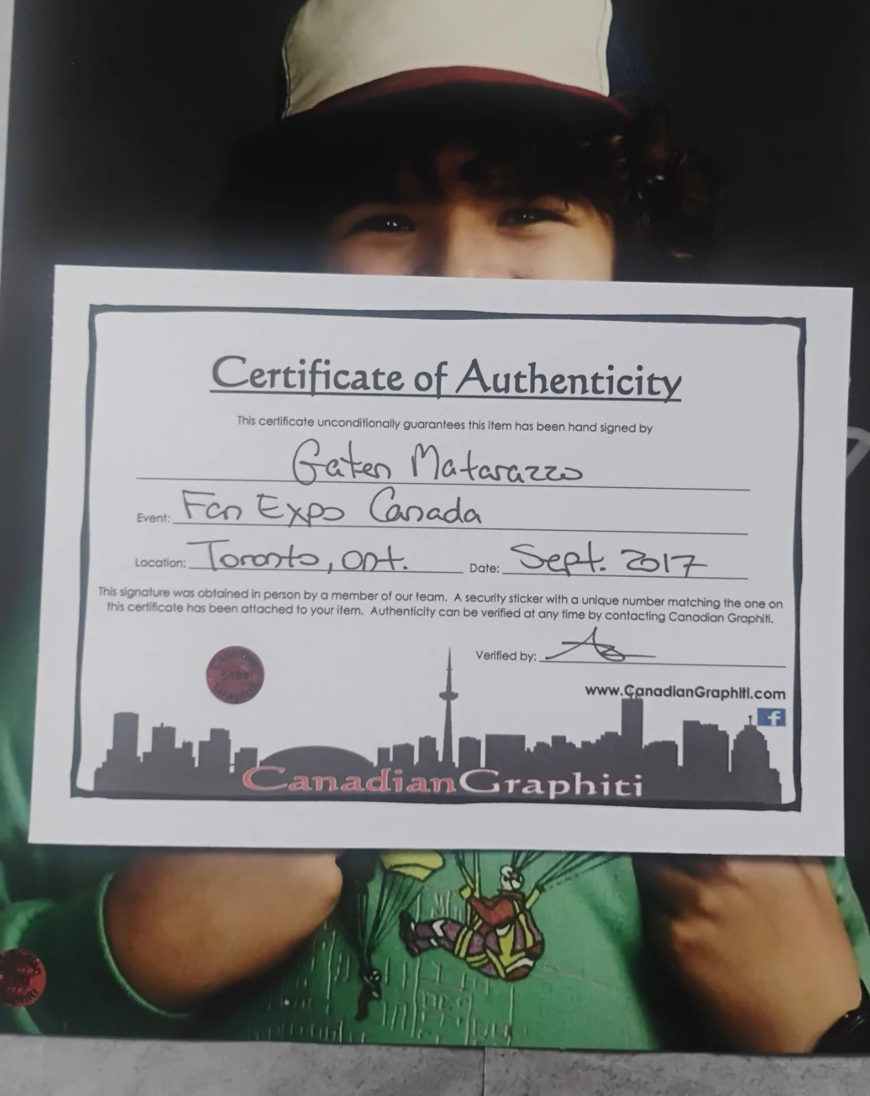 Gaten Mataeazzo Hand Signed 8x10 Photo COA Stranger Things NO US TARIFFS, изображение 4