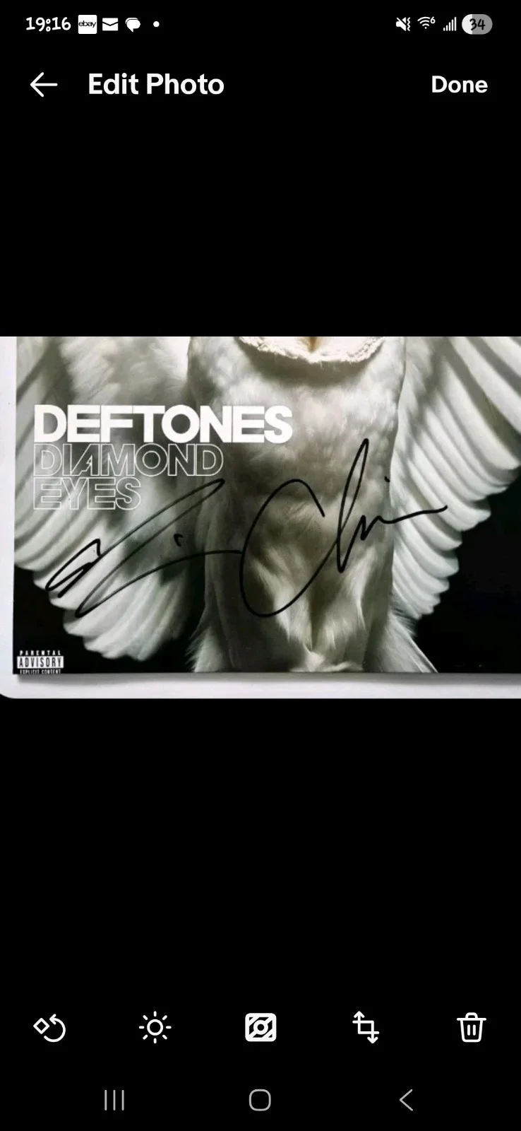 Deftones Signed Diamond Eyes Vinyl Record RACC Bought RTS 100% Authentic, image 2