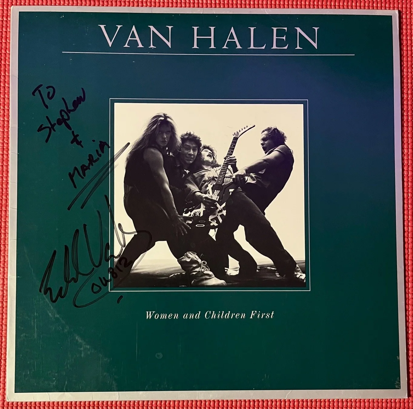 EPPERSON signed EDWARD VAN HALEN autographed "WOMEN and CHILDREN FIRST" Album, image 2