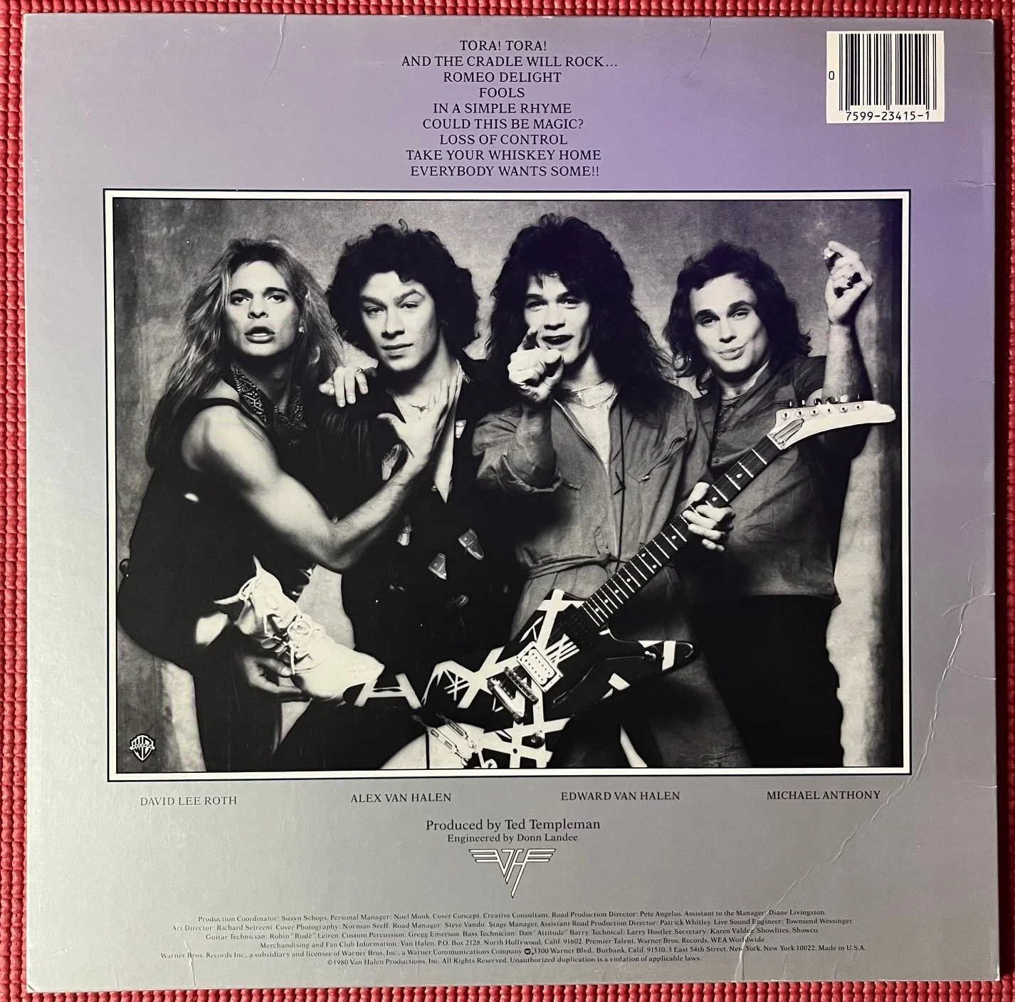 EPPERSON signed EDWARD VAN HALEN autographed "WOMEN and CHILDREN FIRST" Album, image 4