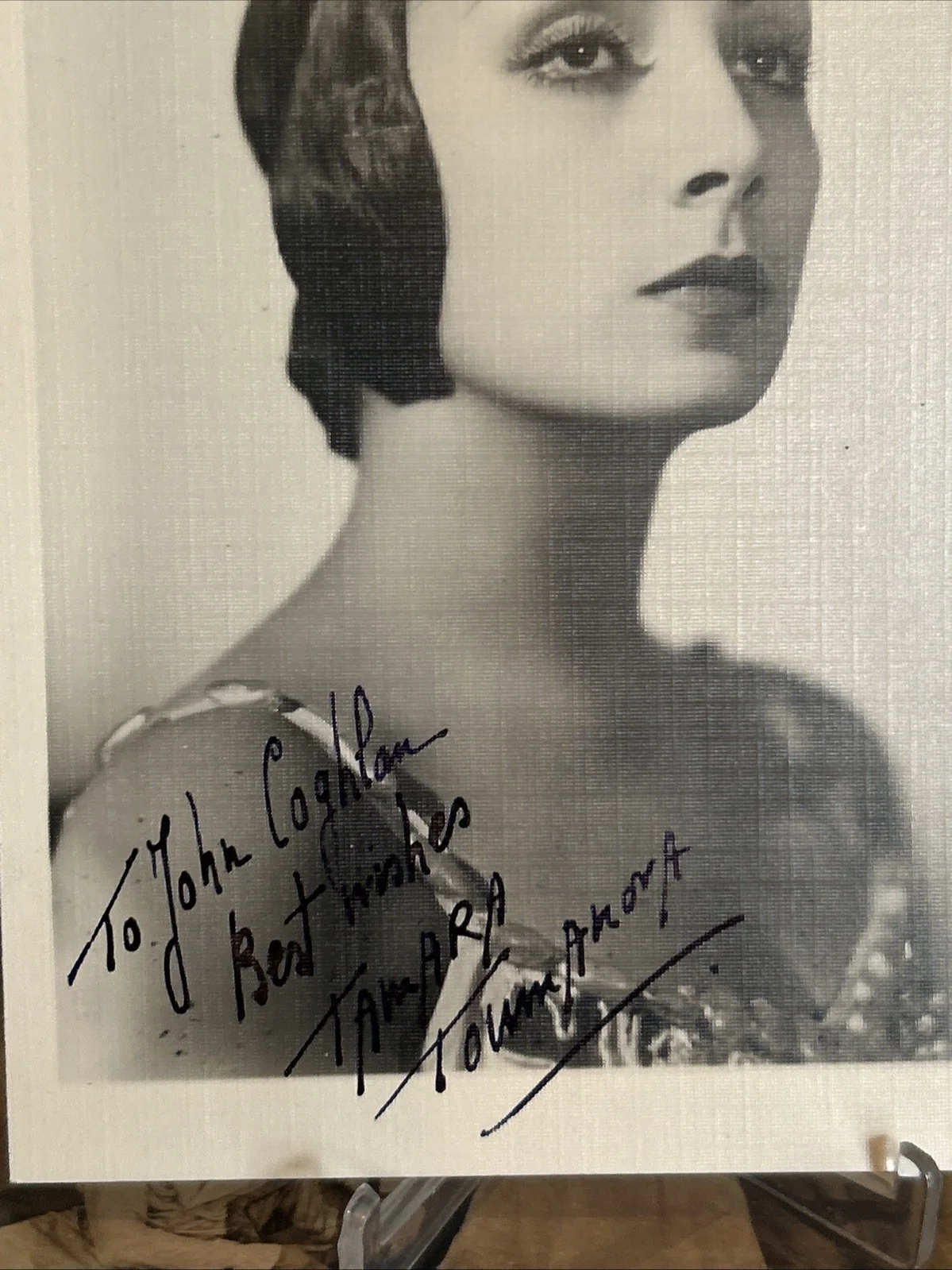 Tamara Toumanove — Tamara Toumanova Prima Ballerina Signed 5x7 Linen Photo t368, изображение 3