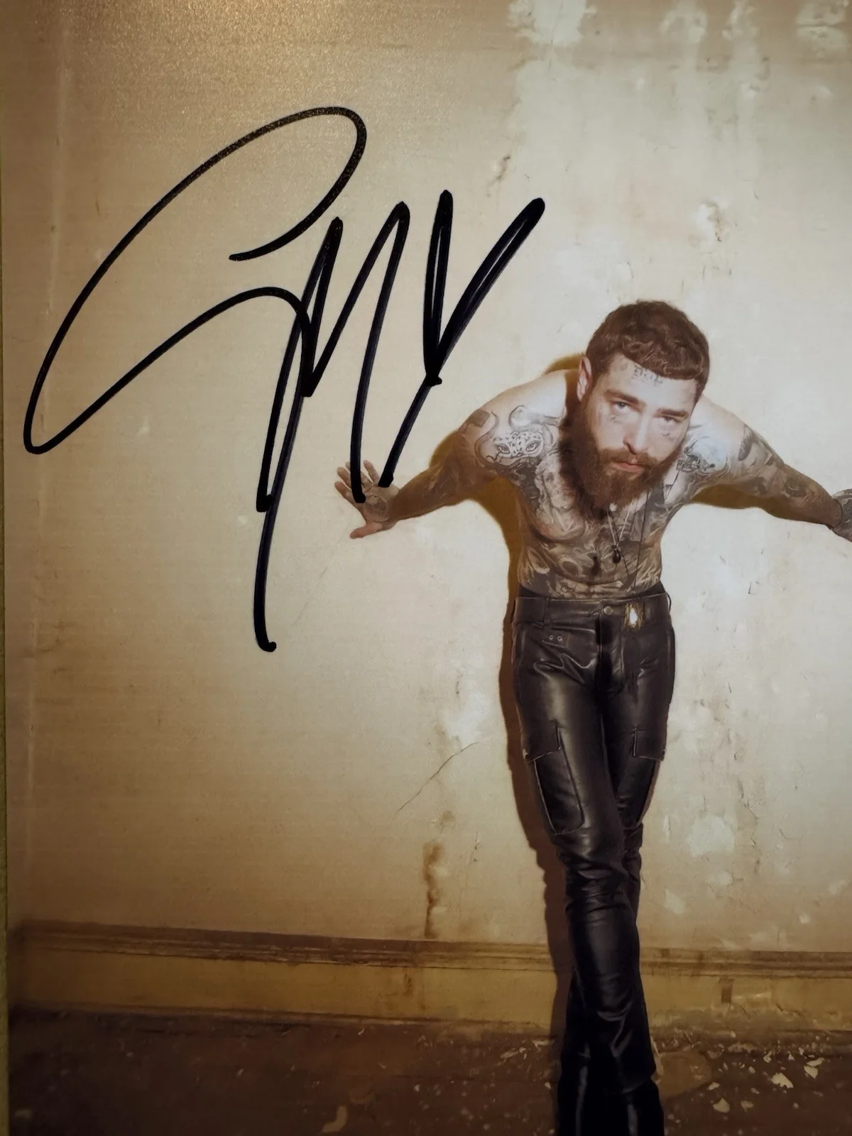 Post Malone Autographed 8x10 photo With COA Rare Pop Rap Superstar Sunflower, image 2