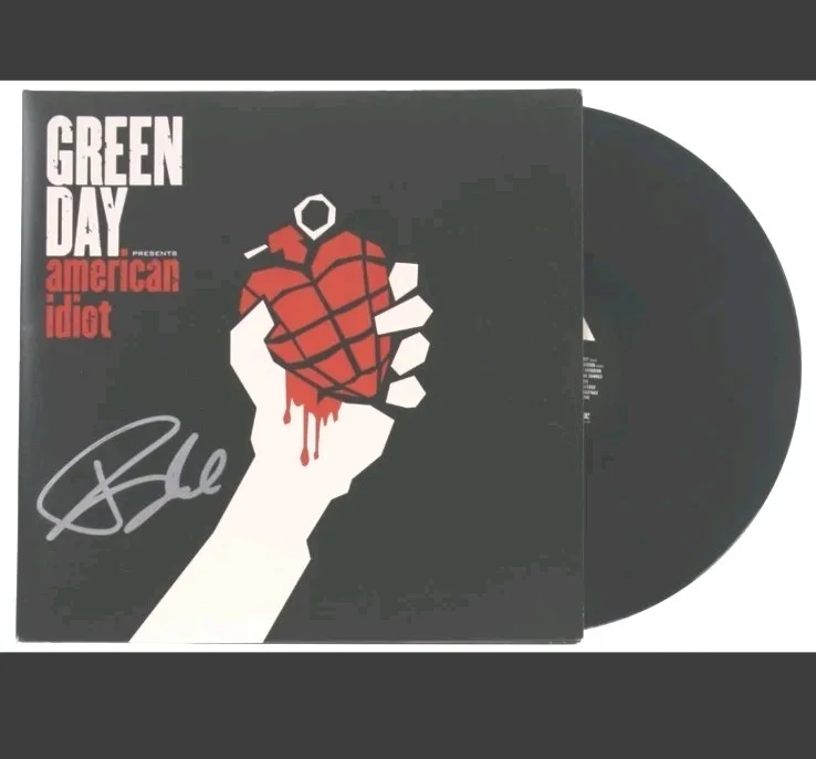 Green Day Signed Billie Joe Autographed American Idiot Vinyl Record Beckett COA, image 5