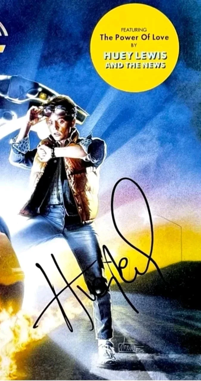 Huey Lewis Signed Autographed Vinyl LP "Back to the Future" PSA Cert Pwr Of Love, изображение 2