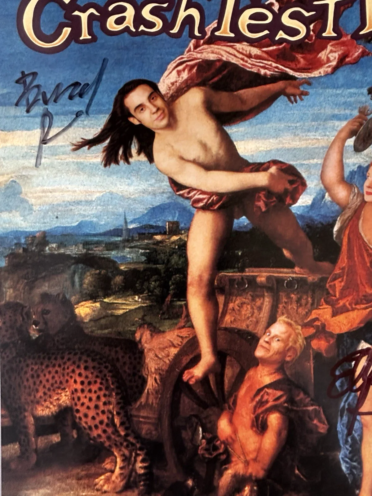 CRASH TEST DUMMIES Signed GOD SHUFFLED Vinyl RECORD LP x4 JSA COA Brad Roberts, image 3