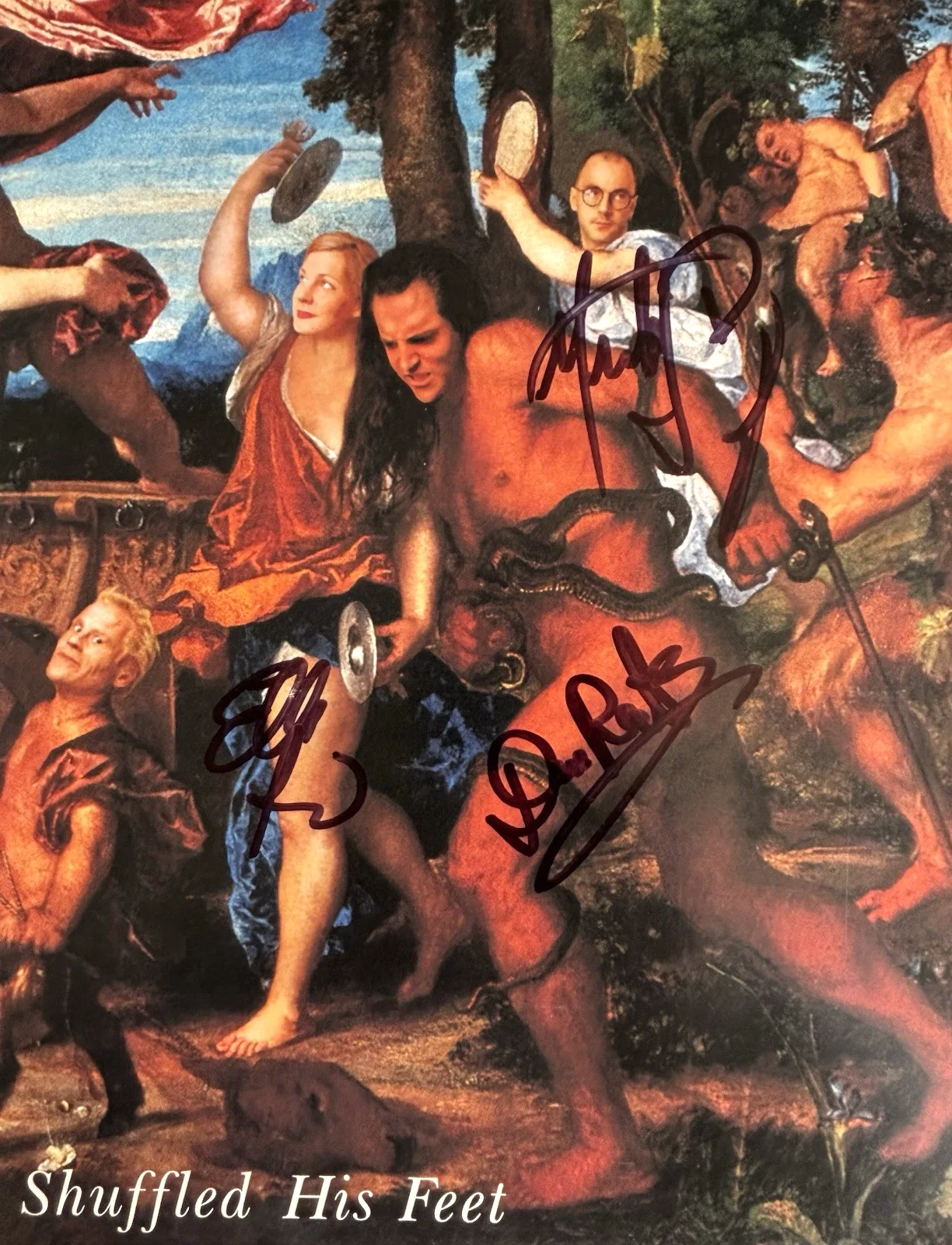 CRASH TEST DUMMIES Signed GOD SHUFFLED Vinyl RECORD LP x4 JSA COA Brad Roberts, image 4