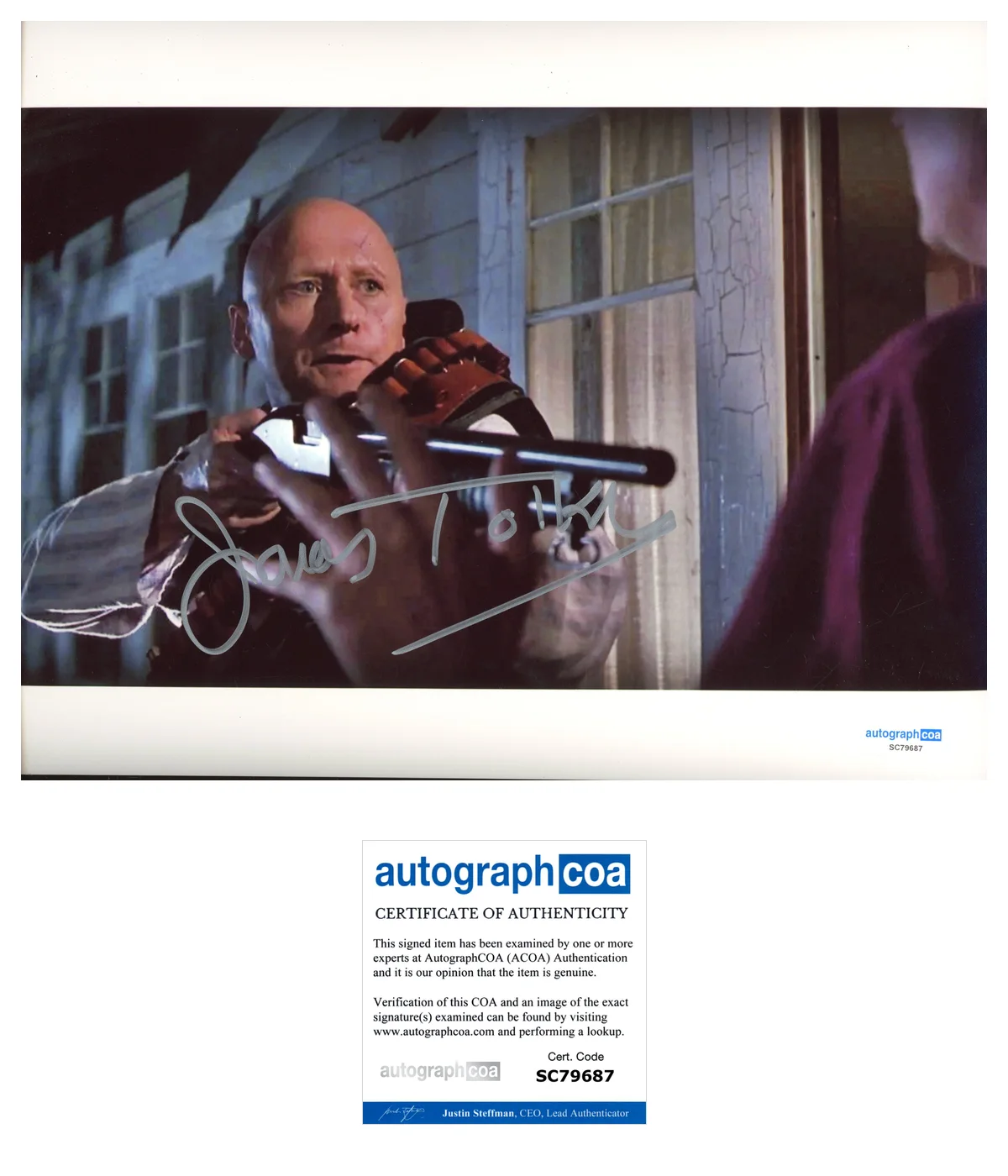 James Tolkan Back Future Autographed Signed 8x10 Photo ACOA, image 2