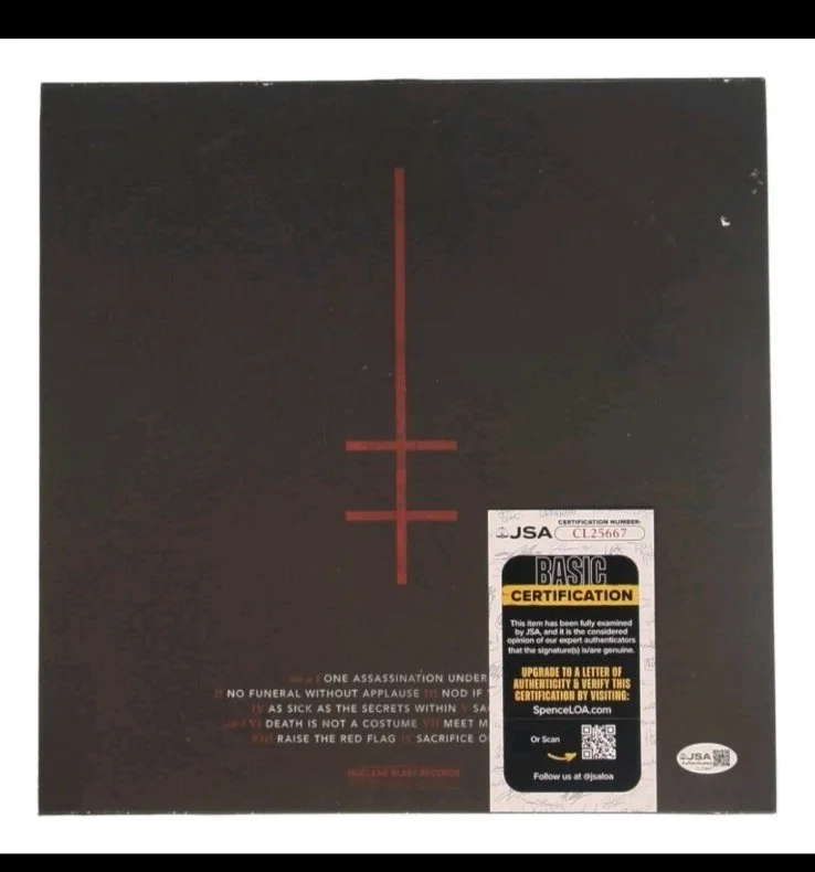 Marilyn Manson One Assassination Under God Autographed Signed Vinyl Album JSA, изображение 4