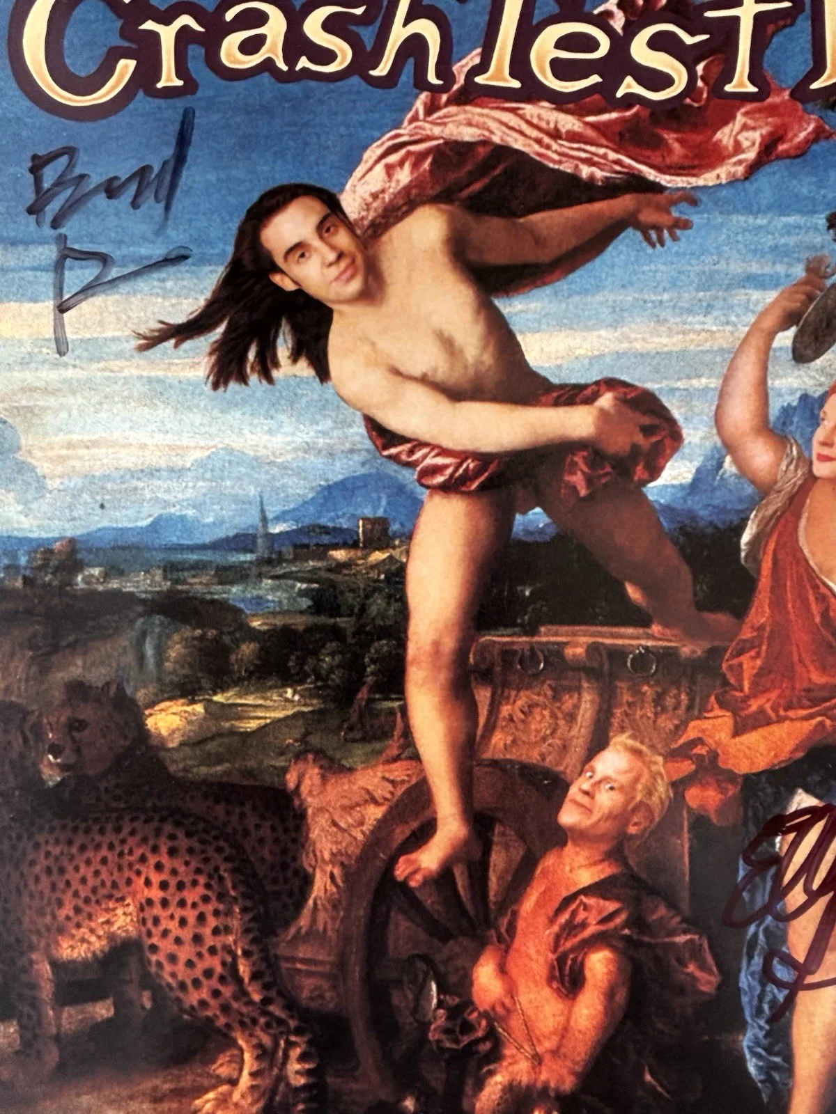 CRASH TEST DUMMIES Signed GOD SHUFFLED Vinyl RECORD LP x4 JSA COA Brad Roberts, image 3