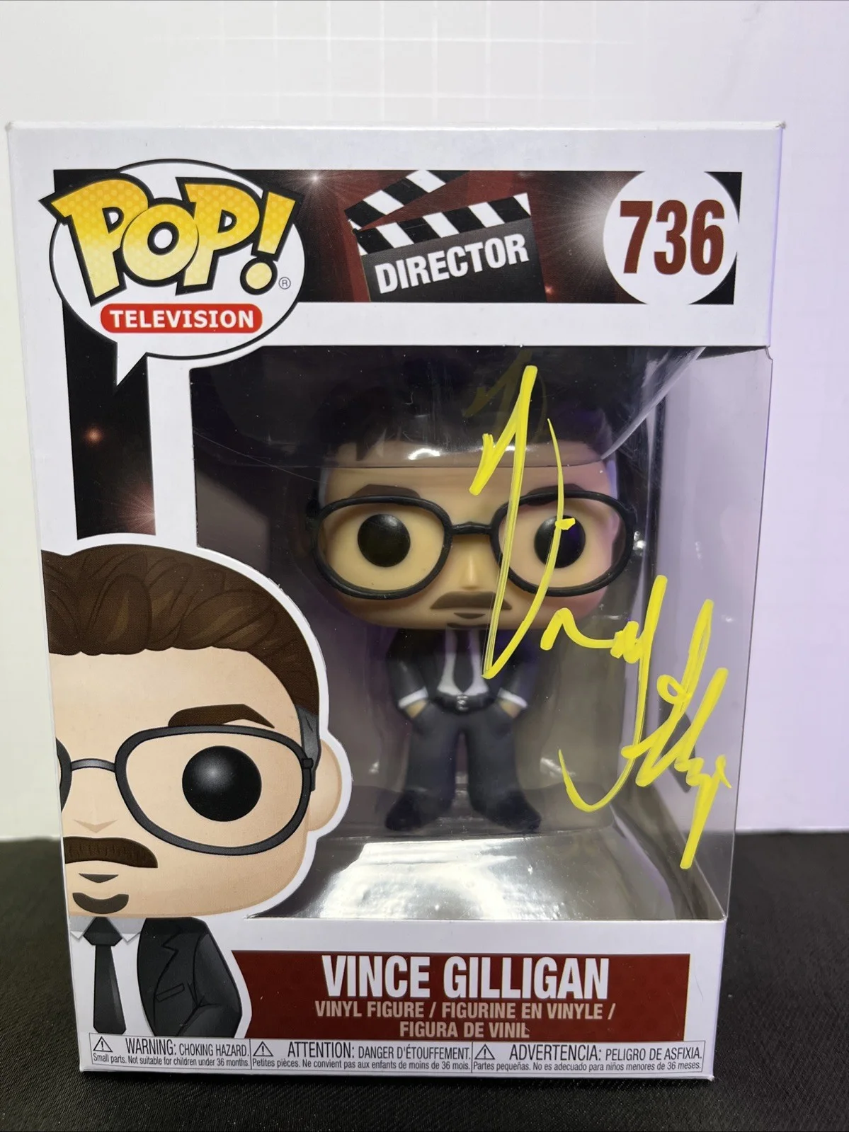 Vince Gilligan — Vince Gilligan Autographed Signed Funko POP! #736 Breaking Bad SWAU COA