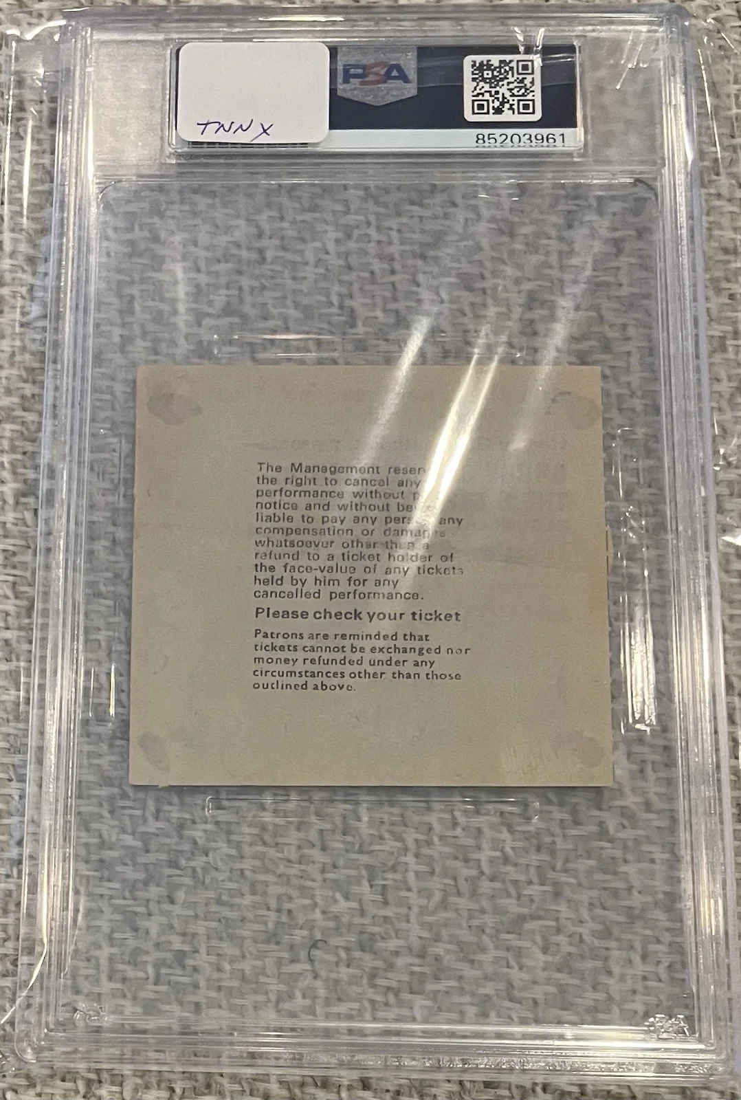 Bruce Springsteen Signed 1981 Ticket Newcastle UK PSA/DNA Early Autograph Rare, изображение 3