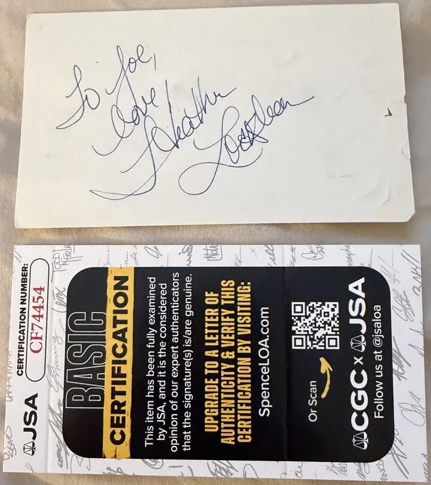 Heather Locklear — Heather Locklear Signed Autograph Book Album Page Cut Melrose Place w/ JSA COA