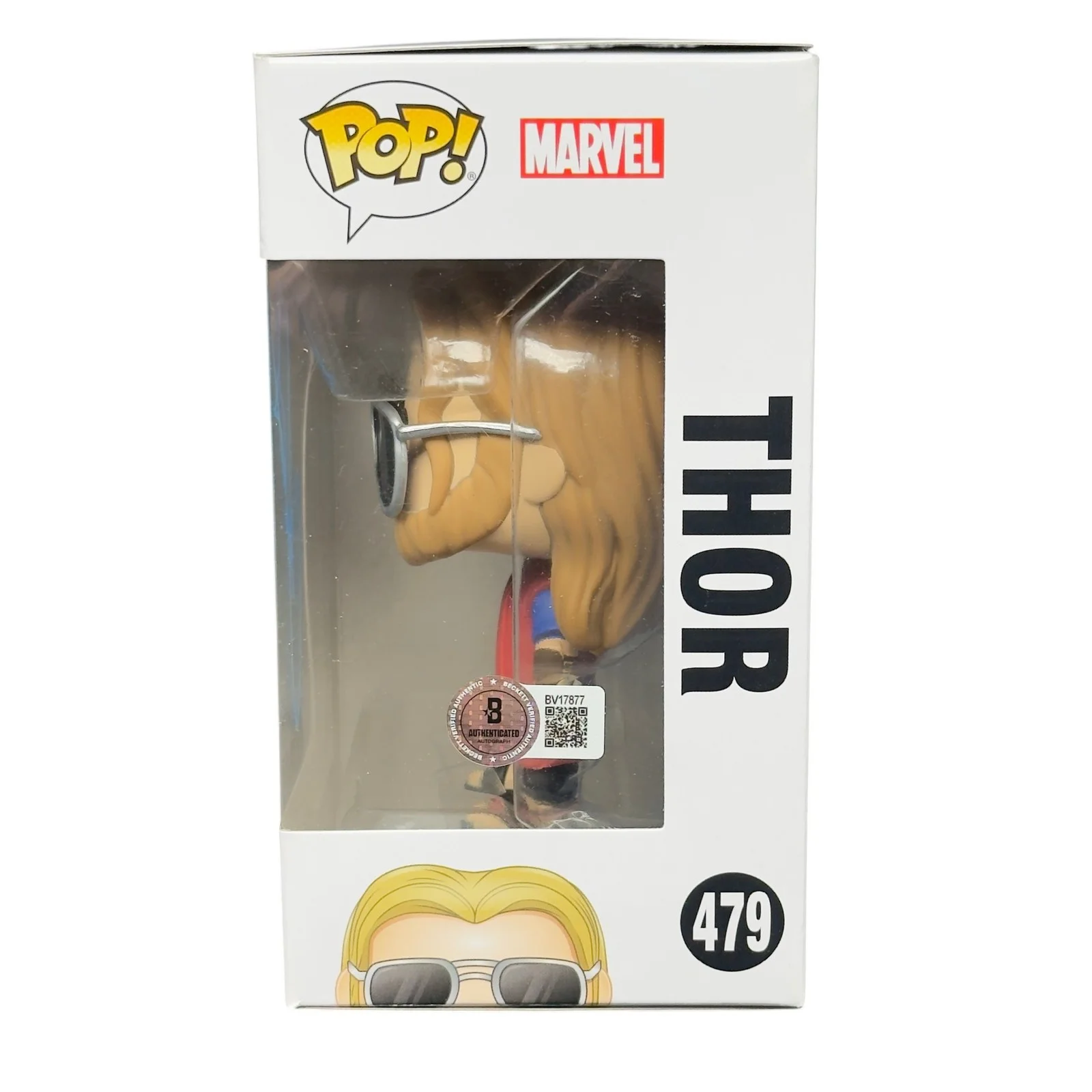 Chris Hemsworth — Chris Hemsworth Signed Thor Avengers: Endgame Funko Pop 479 Beckett Autograph, image 2