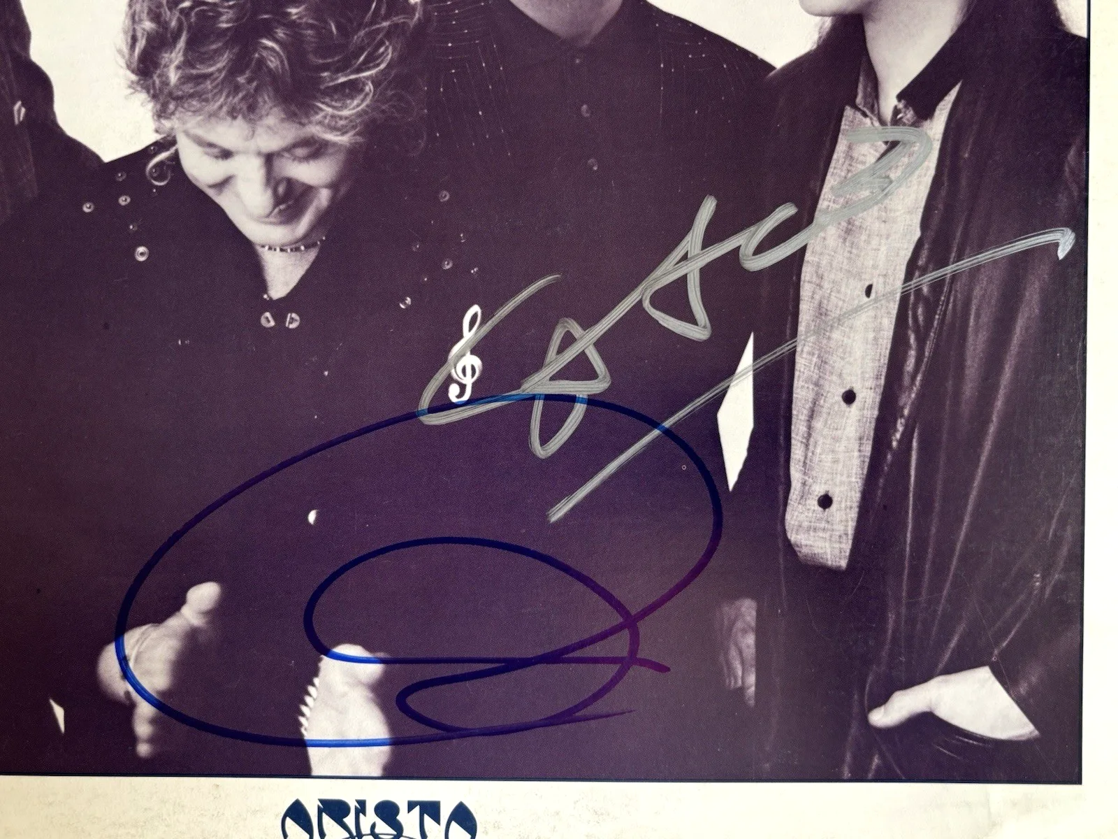 ANDERSON BRUFORD WAKEMAN & HOWE Signed PROMO FLAT POSTER x ALL JSA COA Steve YES, image 4
