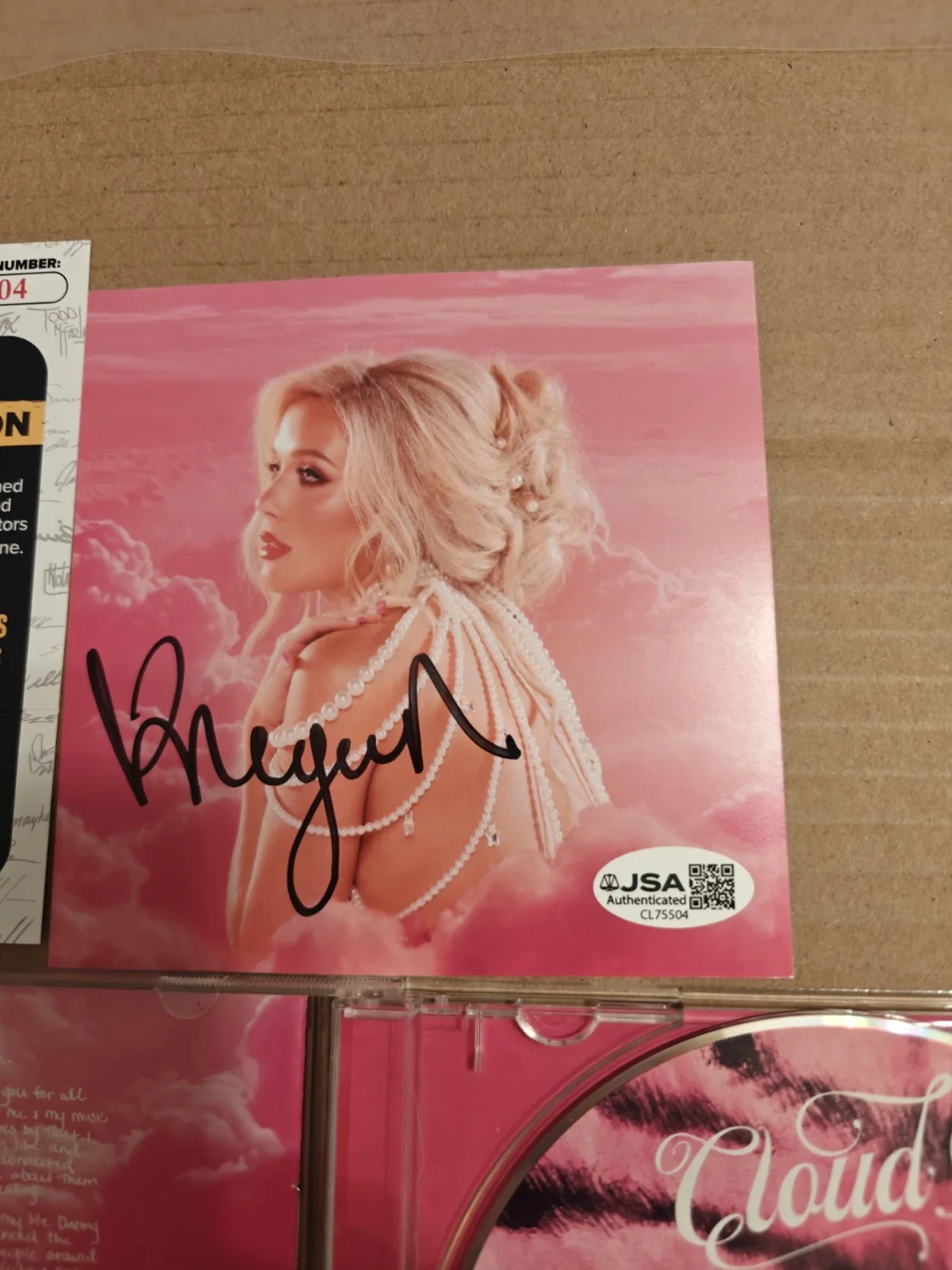 Megan Moroney Cloud 9 Signed CD JSA Certificate, image 2