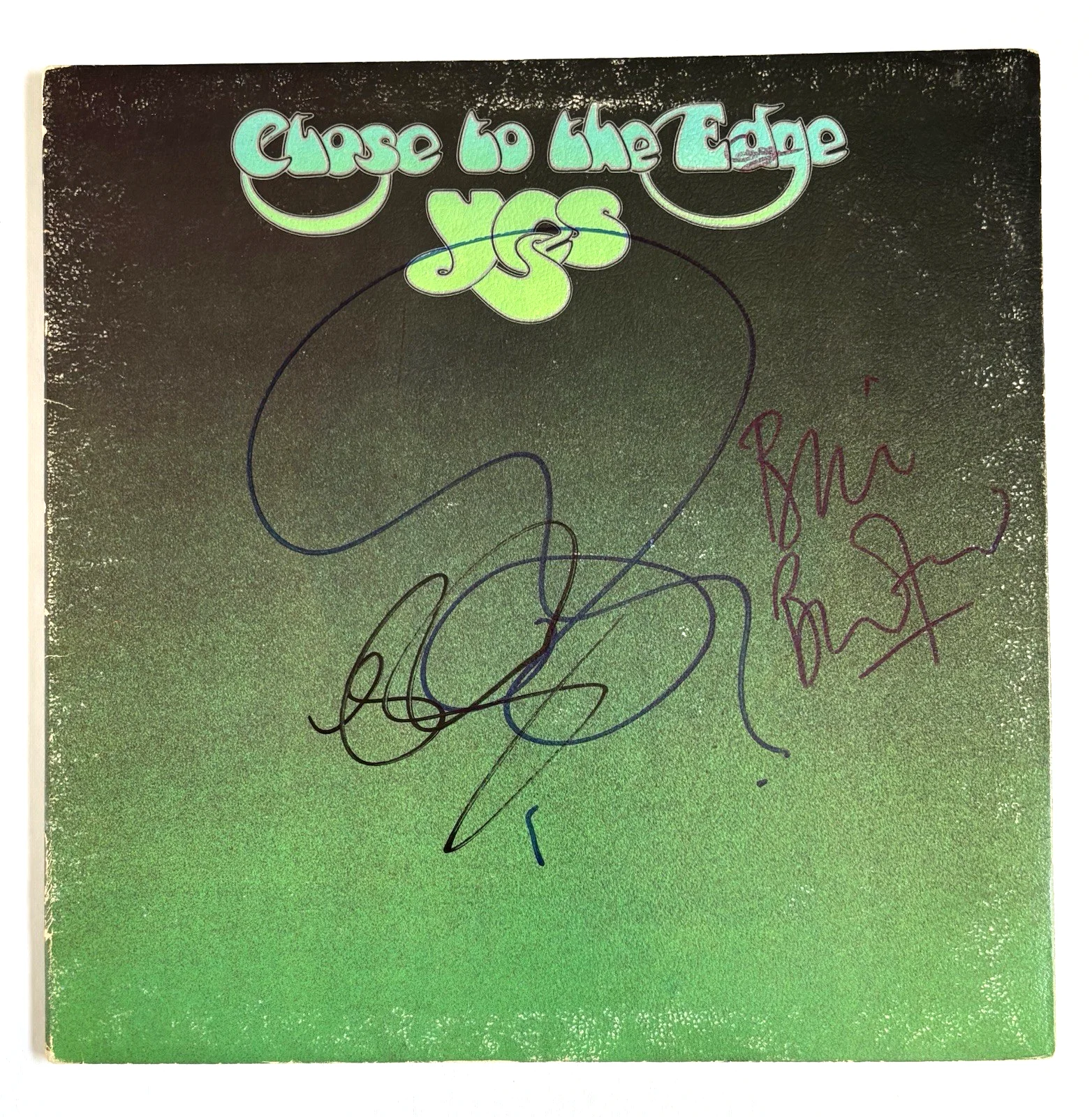 YES Band Signed CLOSE EDGE Vinyl RECORD x3 JSA COA Anderson WAKEMAN Bill Bruford, image 2
