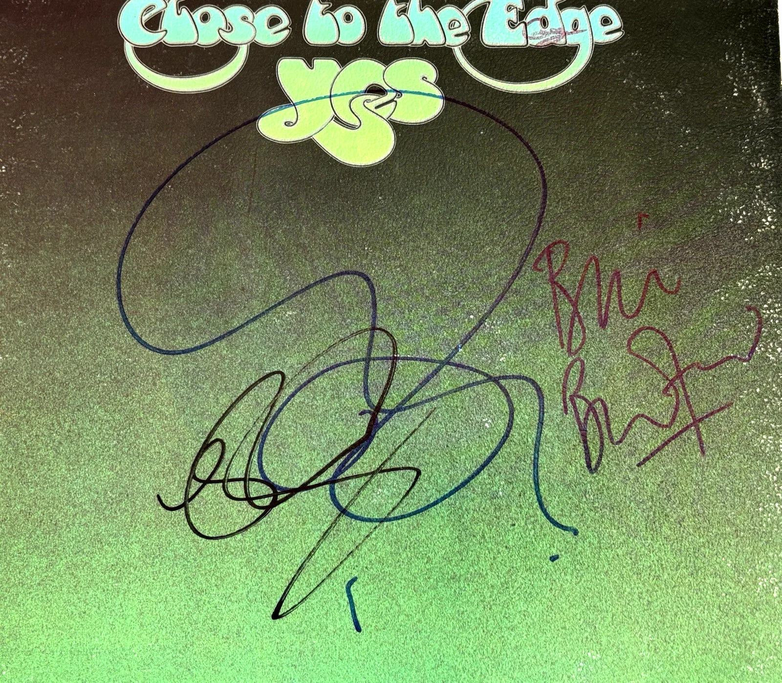 YES Band Signed CLOSE EDGE Vinyl RECORD x3 JSA COA Anderson WAKEMAN Bill Bruford, image 3